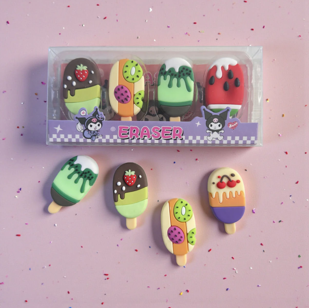 Ice Cream Popsicle Erasers