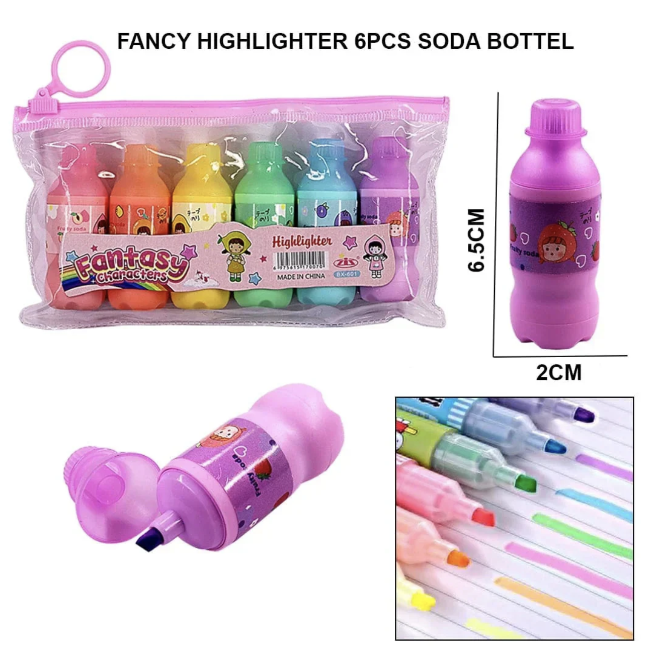 Fancy Soda Bottle Highlighter Set  