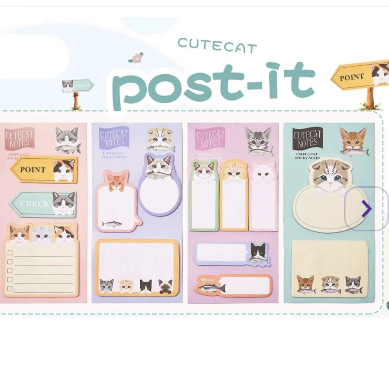 Cute Cat Post-it Notes