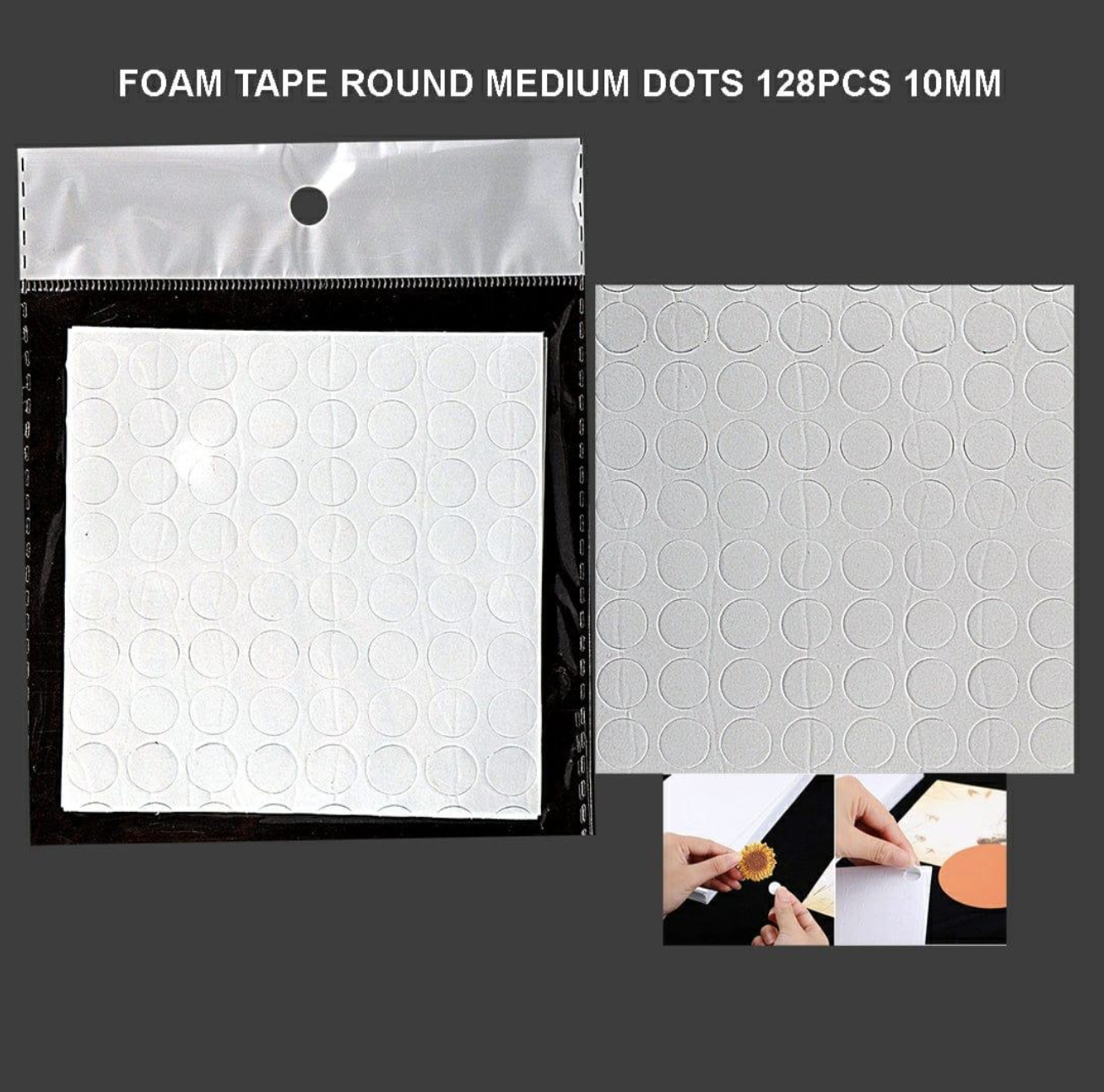 Foam Tape Round Dots 10mm (128pcs)