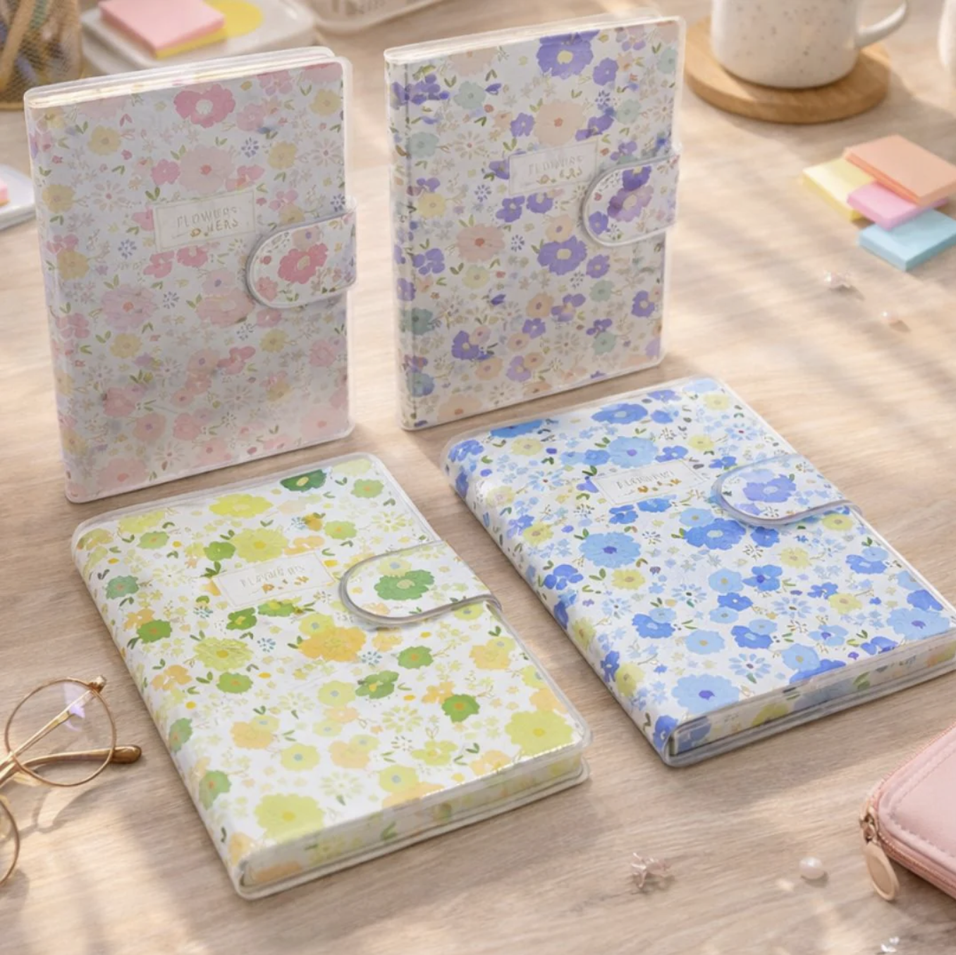 Floral Hardcover A7 Notebooks