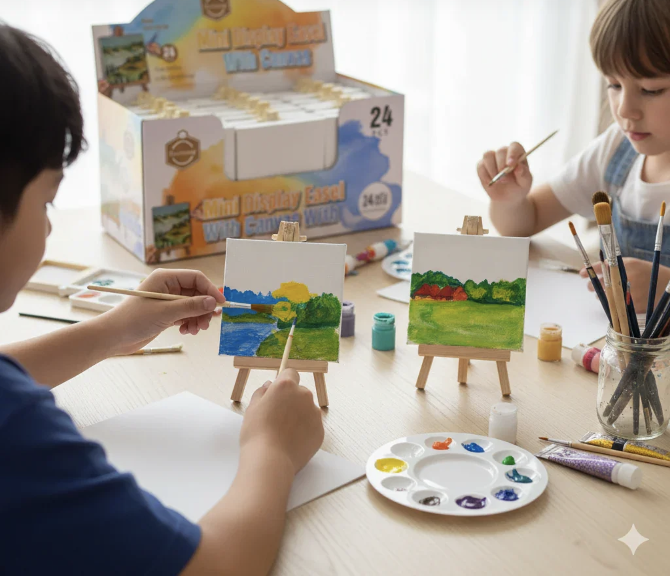 Mini Display Easel with Canvas Set