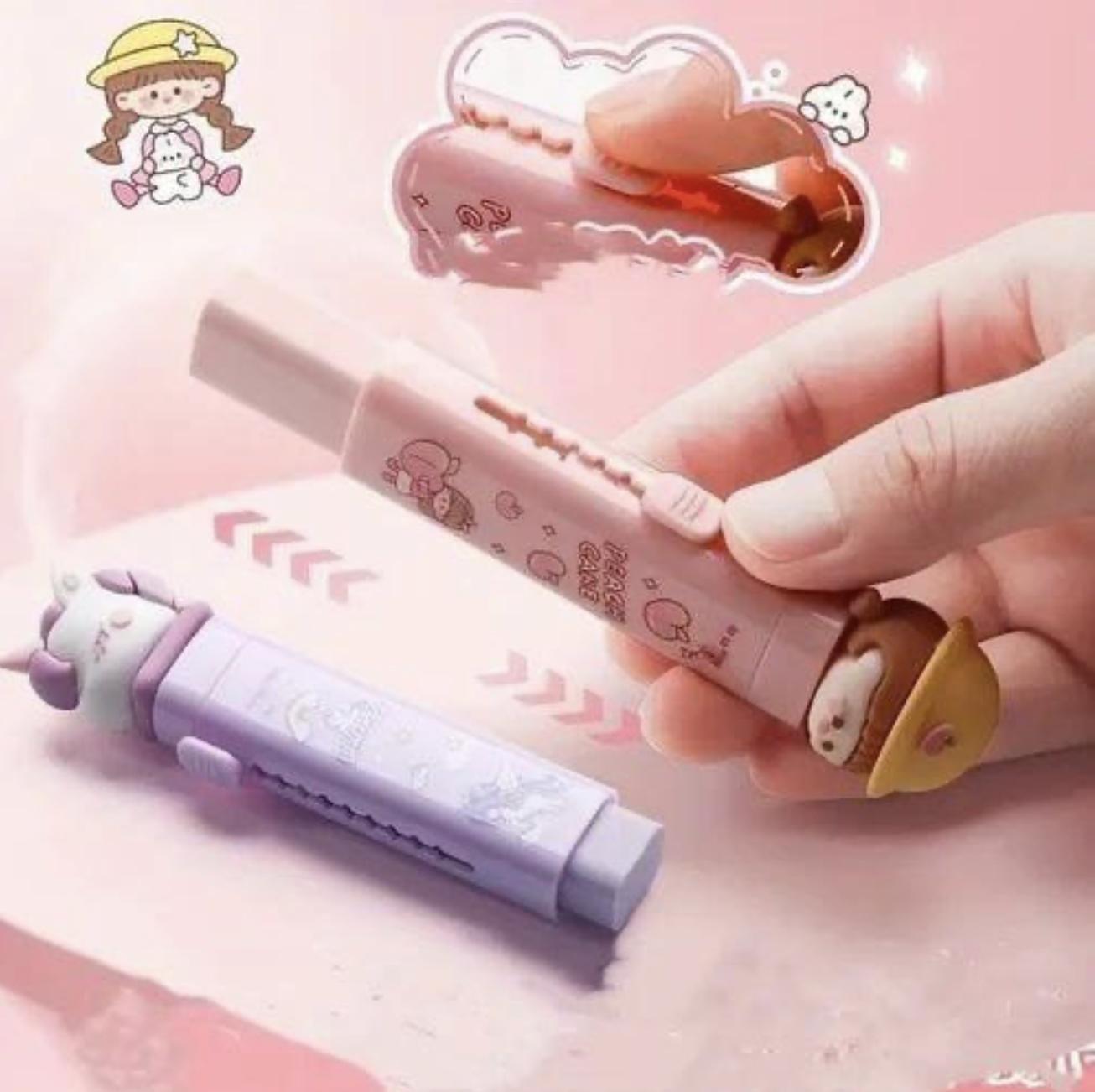 Unicorn Pushpull Mechanical Eraser