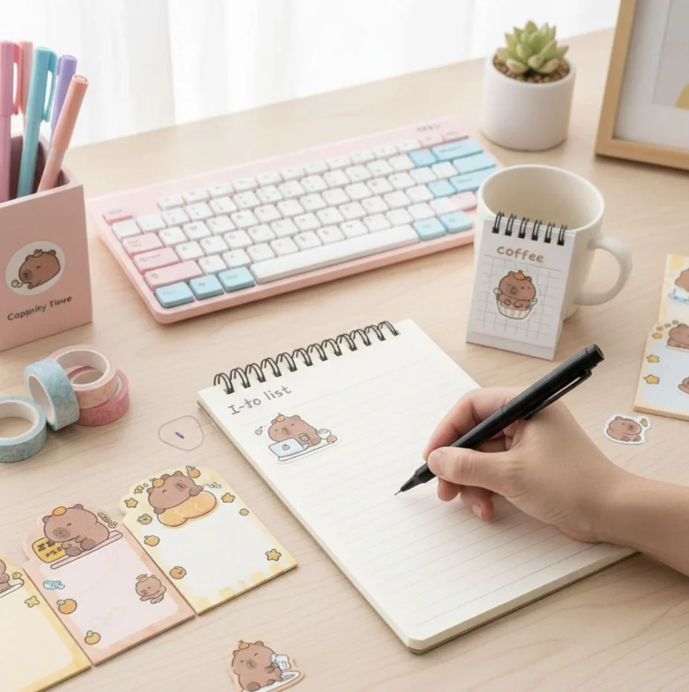 Cute Capybara Sticky Notes