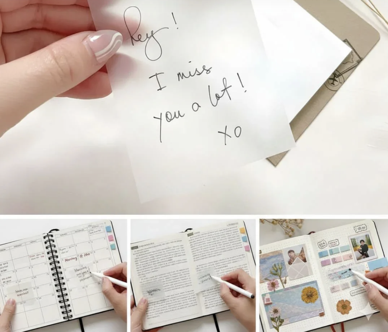 Transparent Sticky Notes (2x3 Inches)