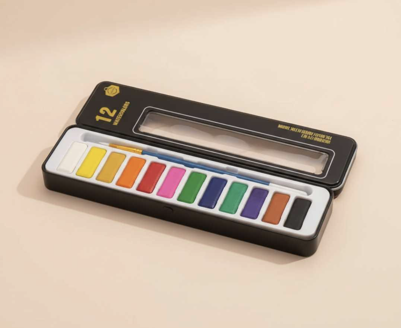 12 Color Watercolor Set