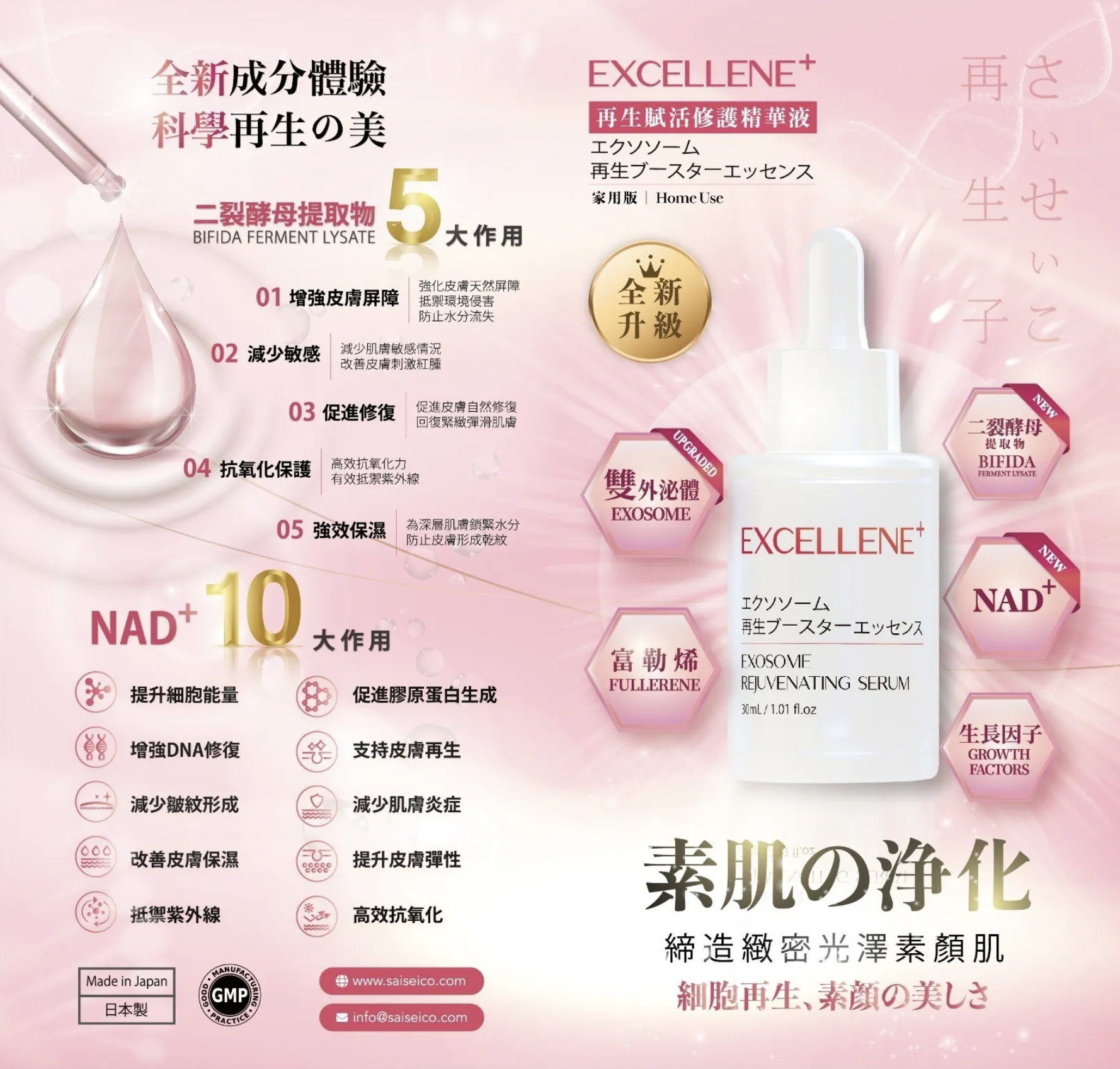 SAISEICO Exosome Rejuvenating Serum 外泌體再生賦活修護精華液 30ml
