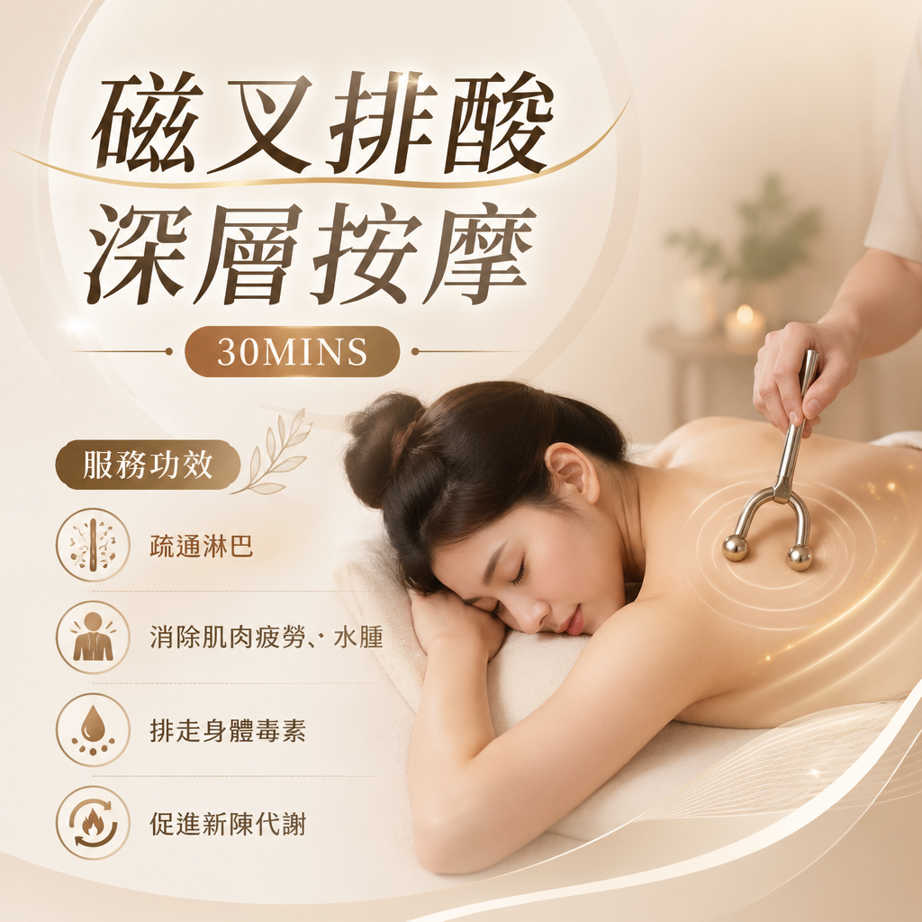 磁叉排酸深層按摩 / 30MINS