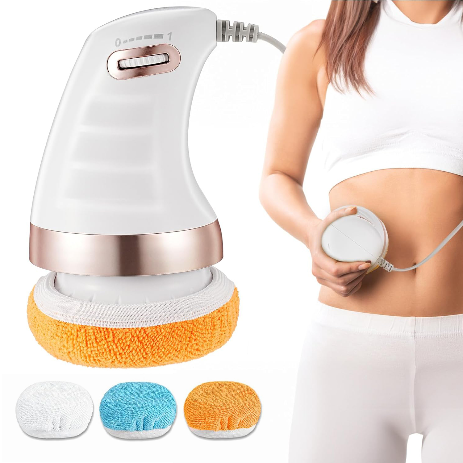 Body Massager Shaping Machine Body Sculpting Massager With 3 Washable Pads Adjustable Speeds Electric Handheld Massager 