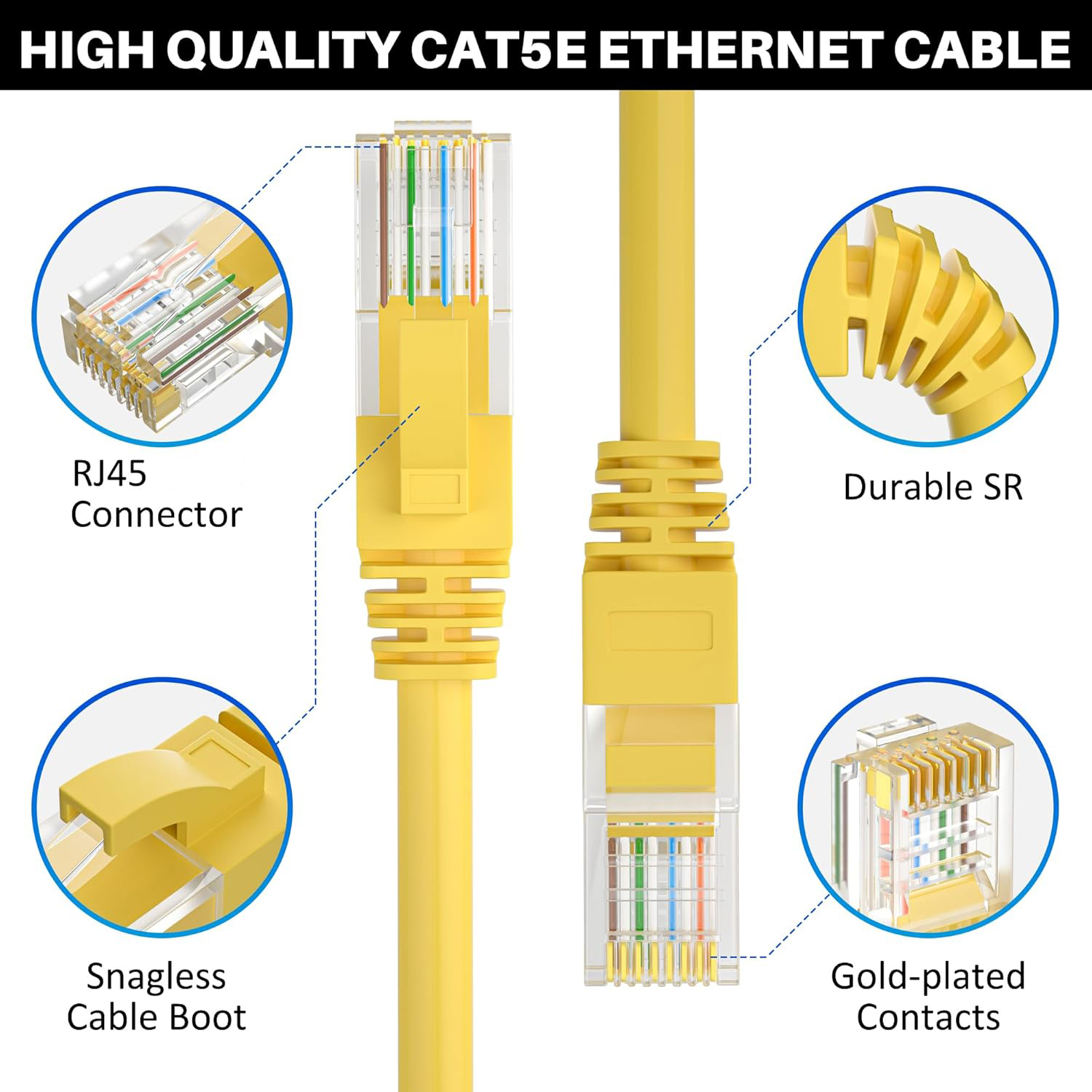Cat 5e Ethernet High-speed Lan Network Cable (3 Meter)