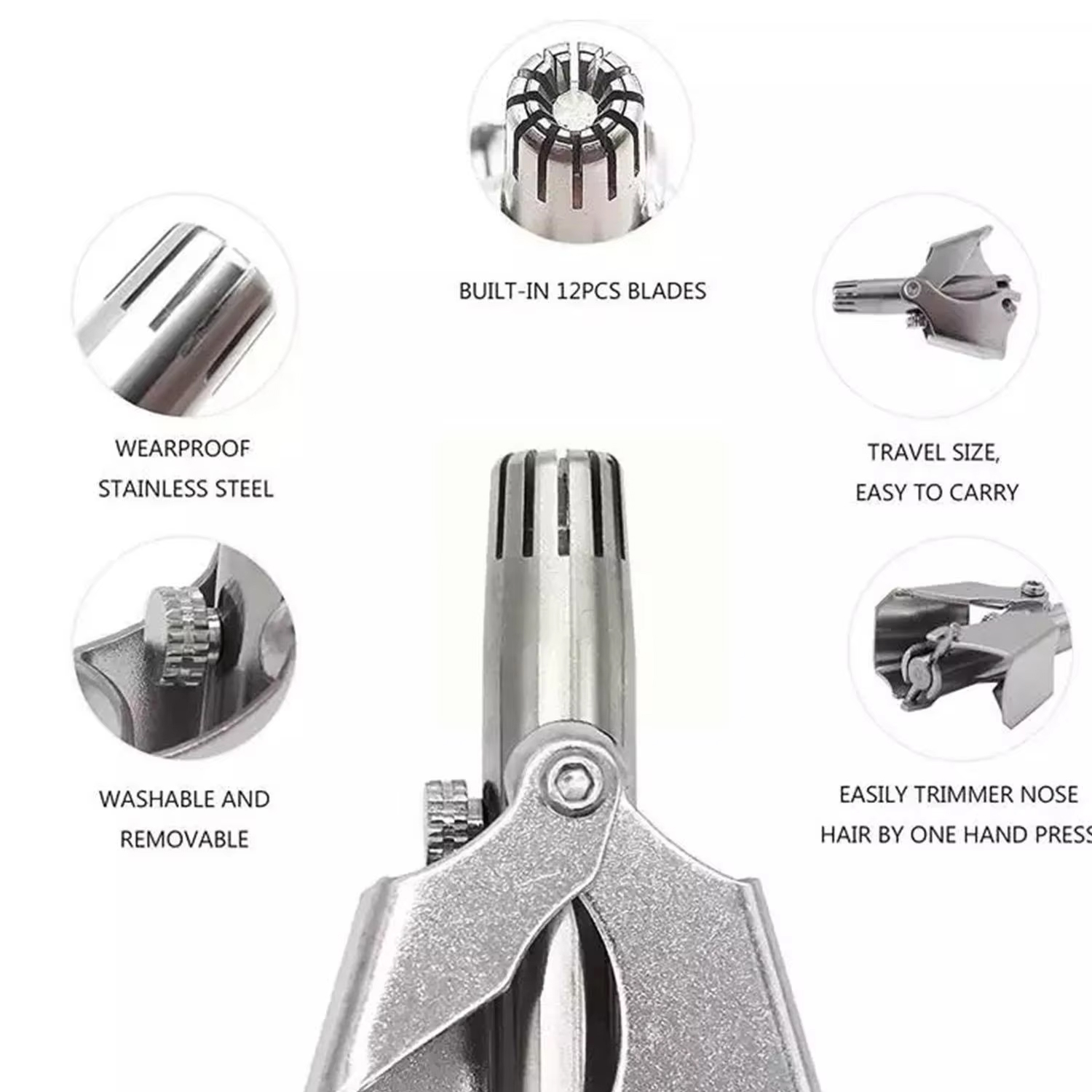 Stainless Steel Nose Hair Remover