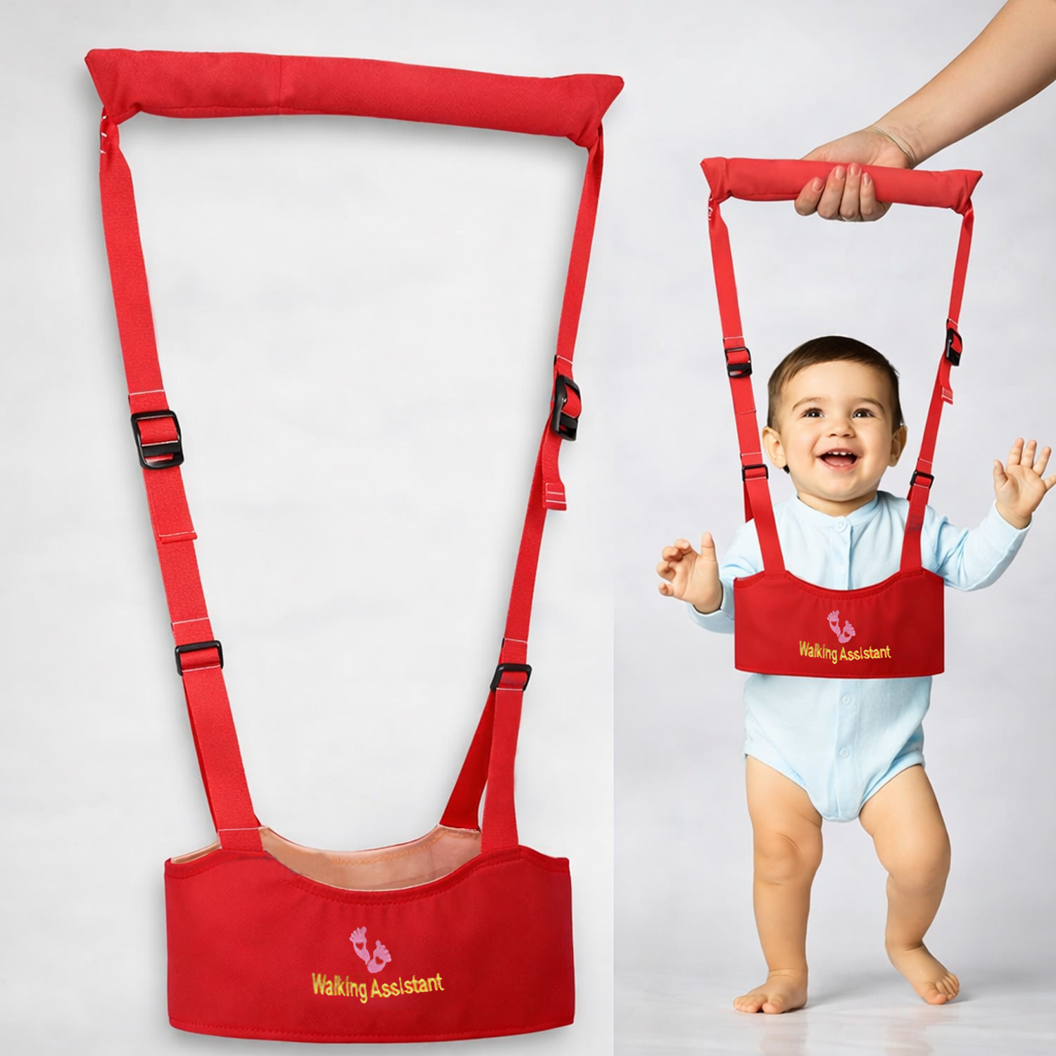Adjustable Baby Walking Assistant Harness With Safety Support Belt 