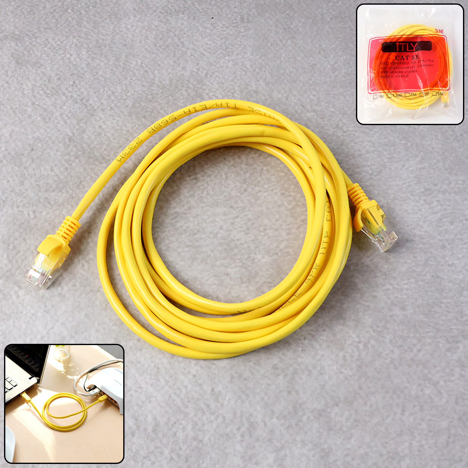 Cat 5e Ethernet High-speed Lan Network Cable (3 Meter)