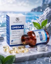 Дієтична добавка "Omega 3 з риб'ячим жиром" NATURALNEST, 60 желатинових капсул