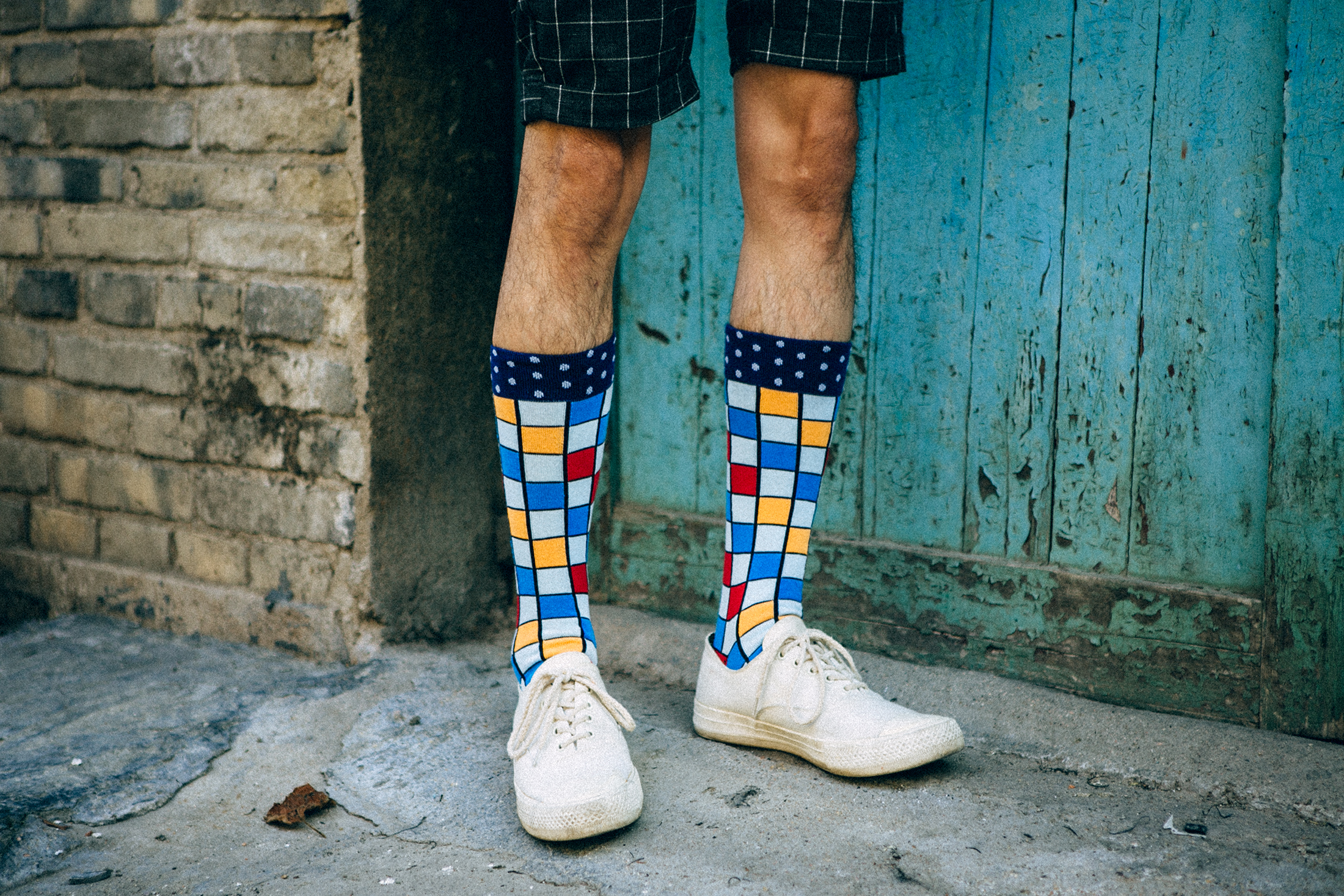 Colorful Geometric Knee-High Socks