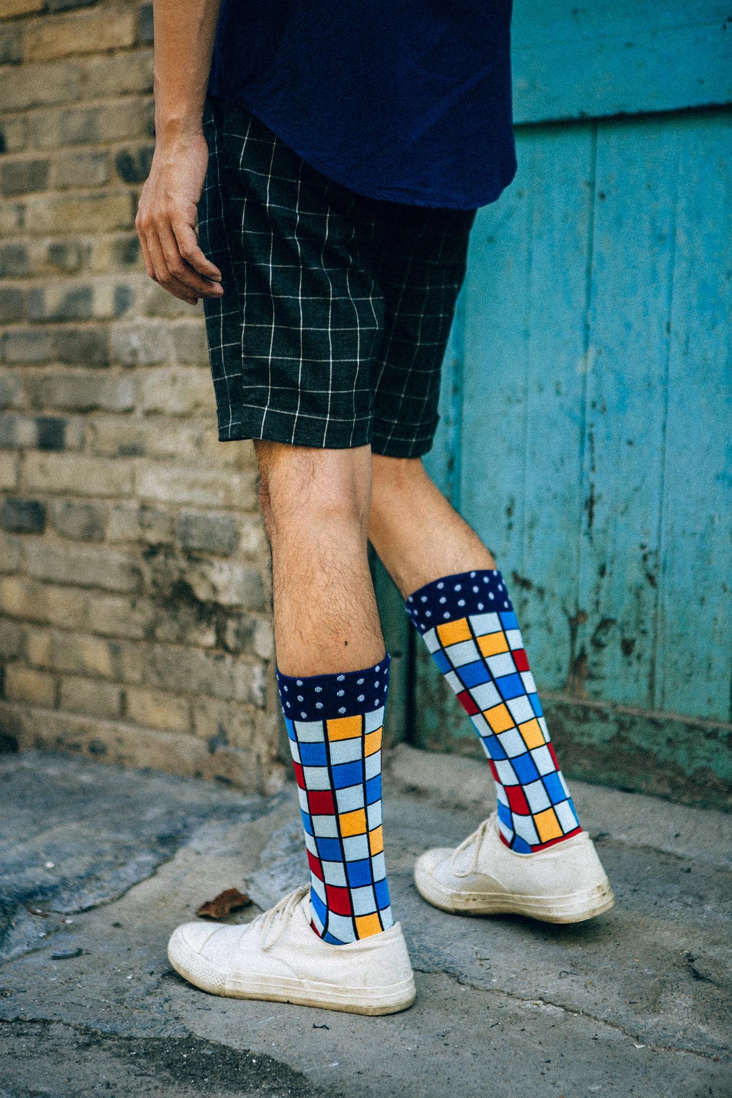Colorful Geometric Knee-High Socks