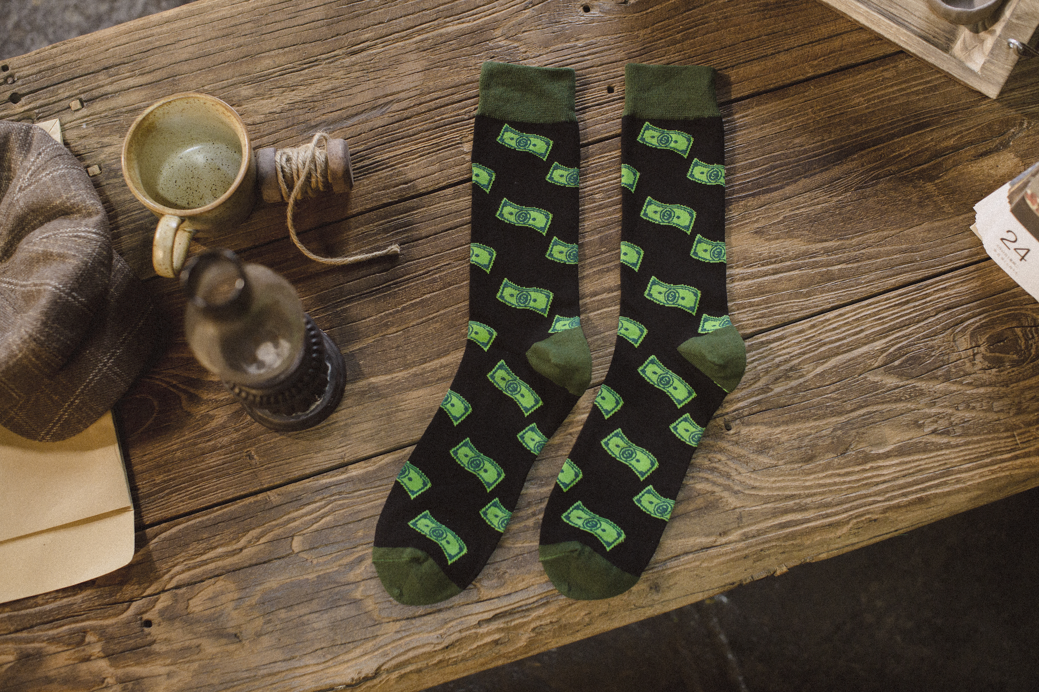 Money Print Socks