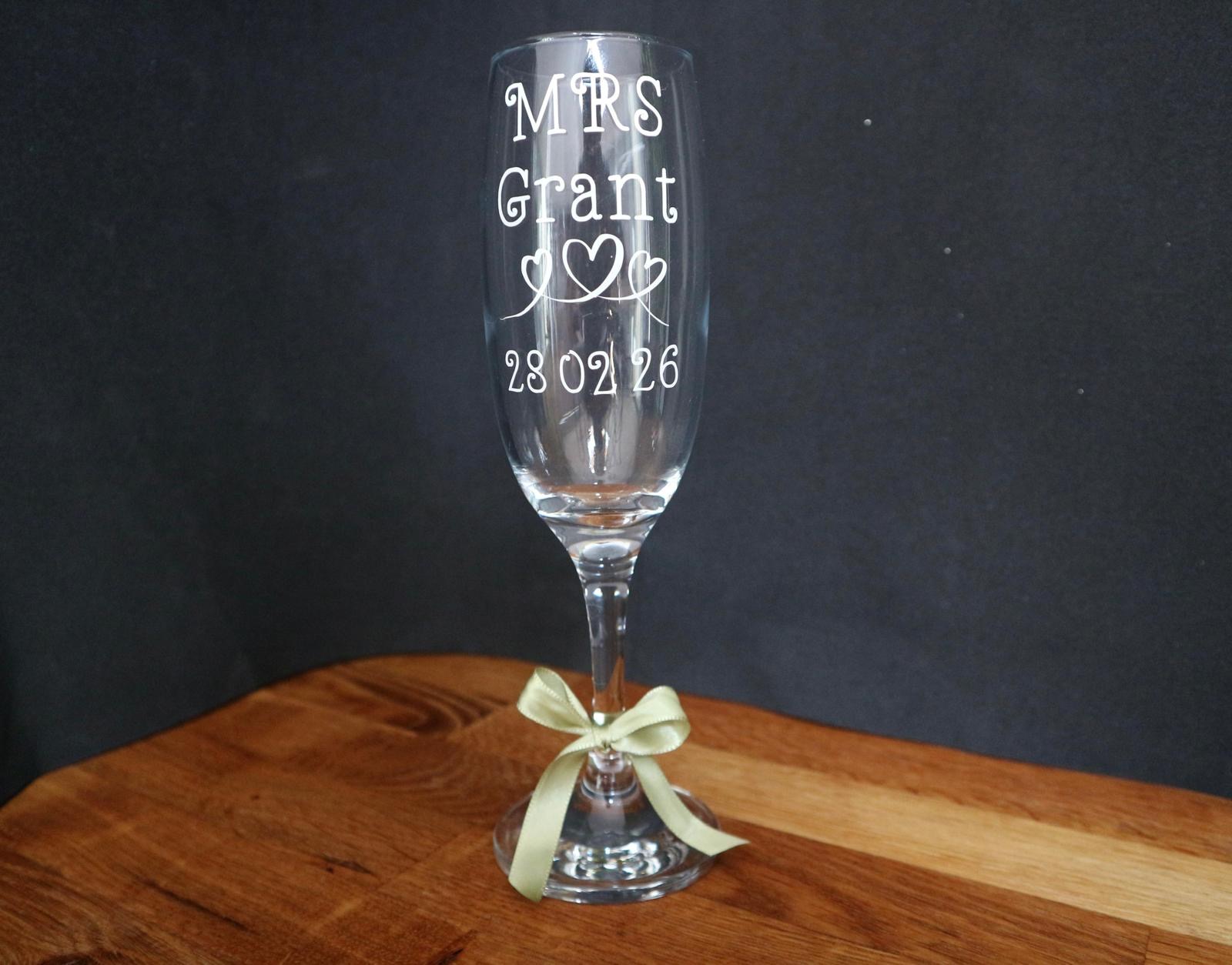 Personalised Champagne Glass