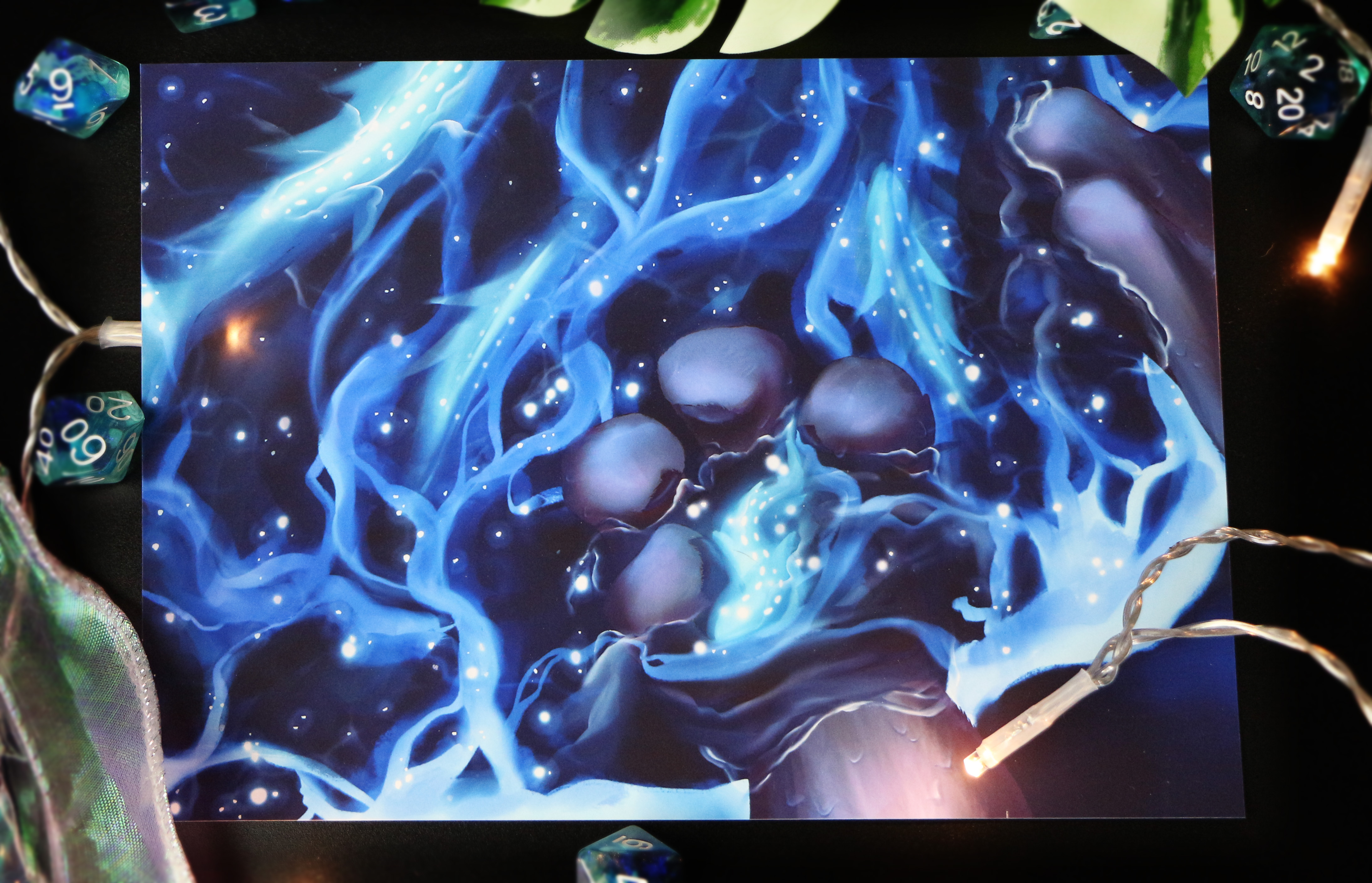 Print Illustration A5/A4 - Mer Bioluminescente