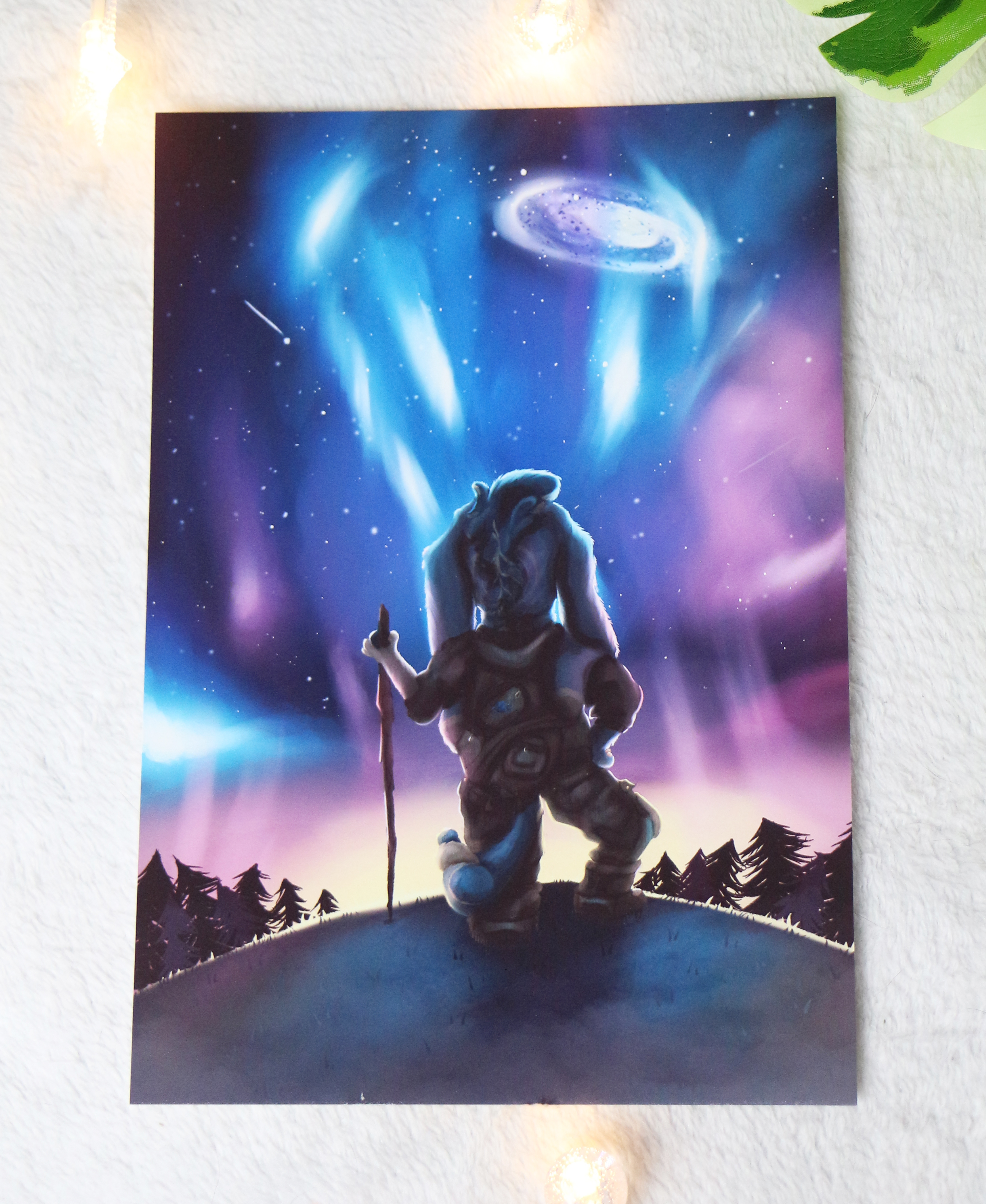 Print Illustration A5/A4 - Artši et l'Aurore Boréale