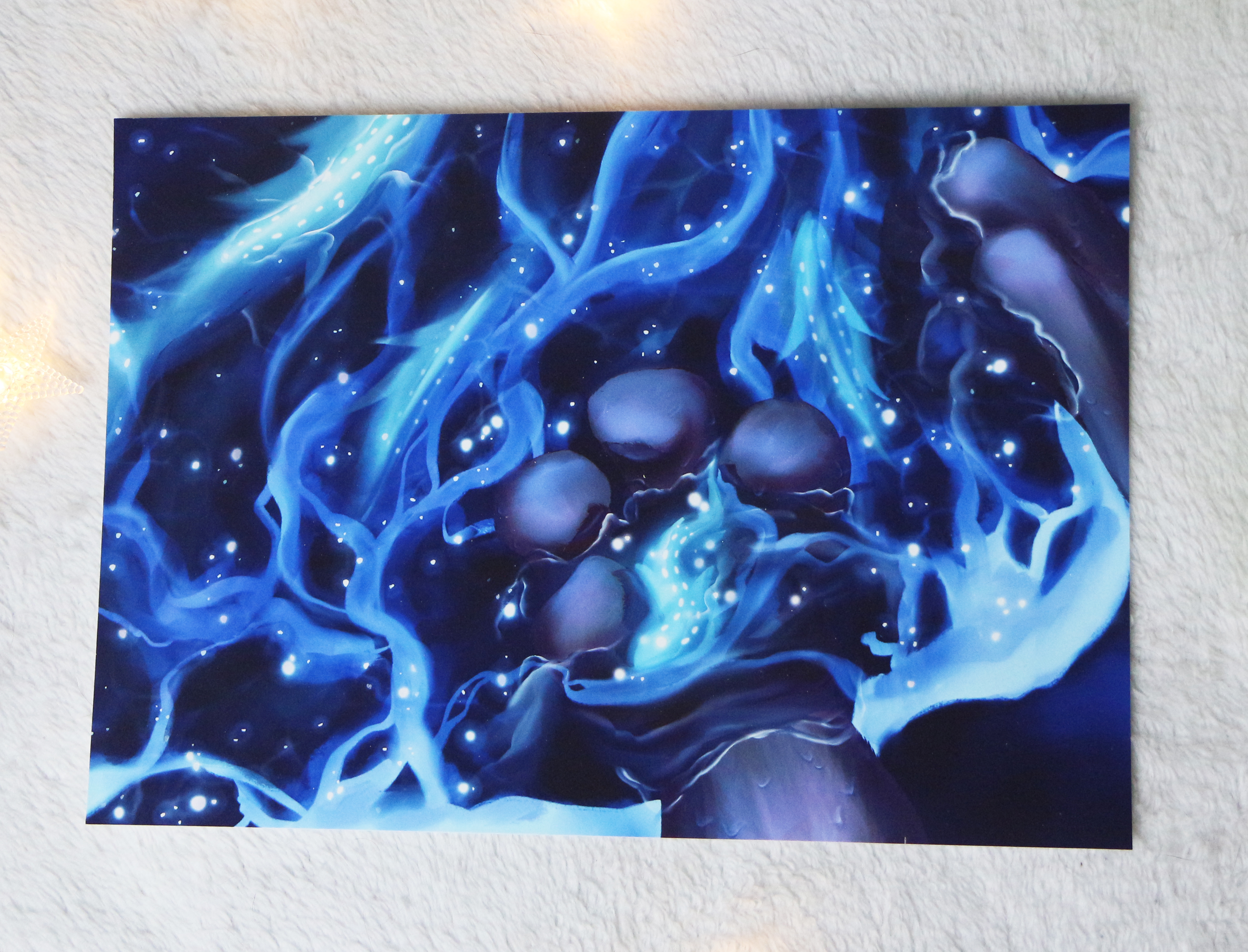 Print Illustration A5/A4 - Mer Bioluminescente