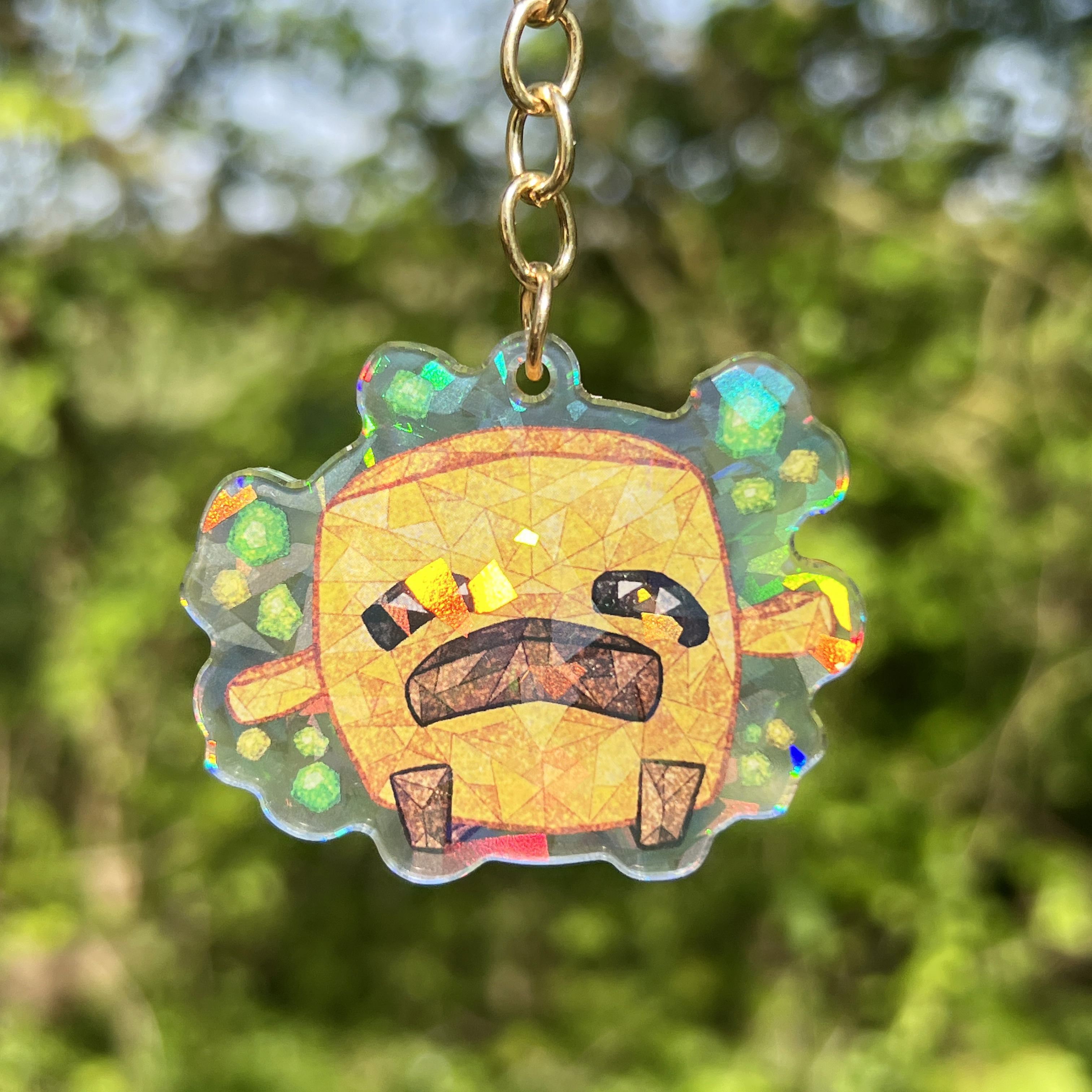 Porte-clé Acrylique - Poussin Minecraft