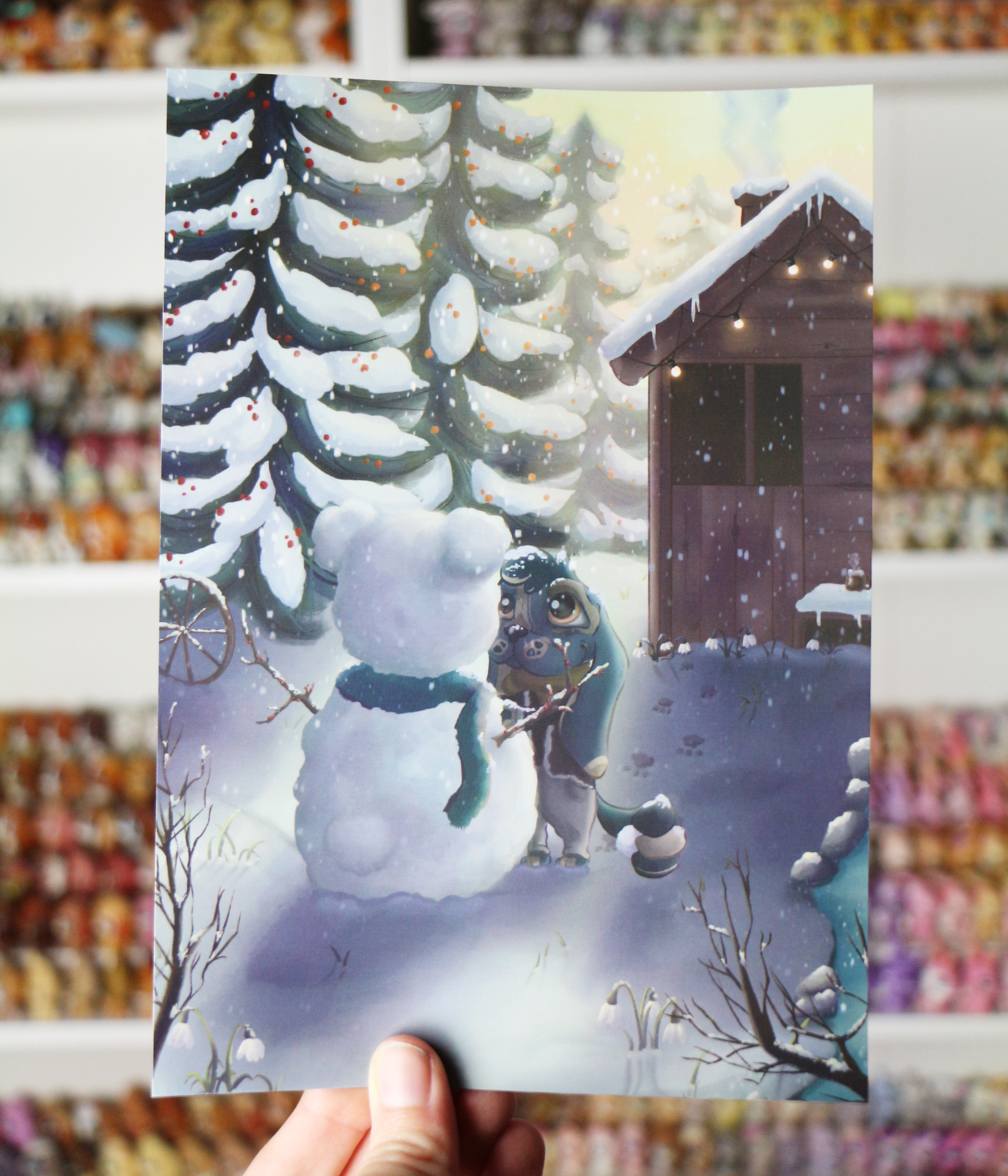 Print Illustration A5 - Artši et le Bonhomme de Neige