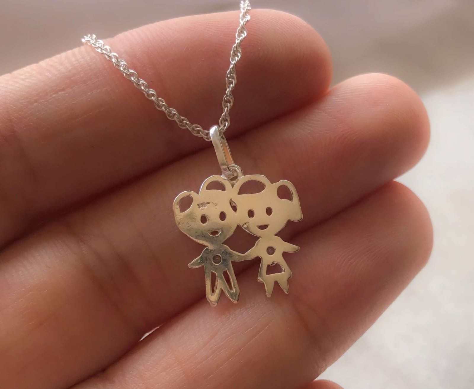 Silver Couple Pendant 