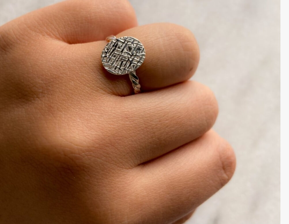 Textured Silver Statement Ring