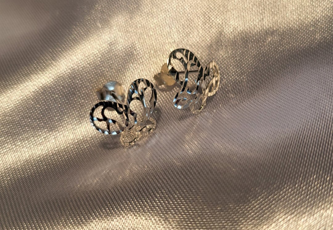 Silver Butterfly Stud Earrings