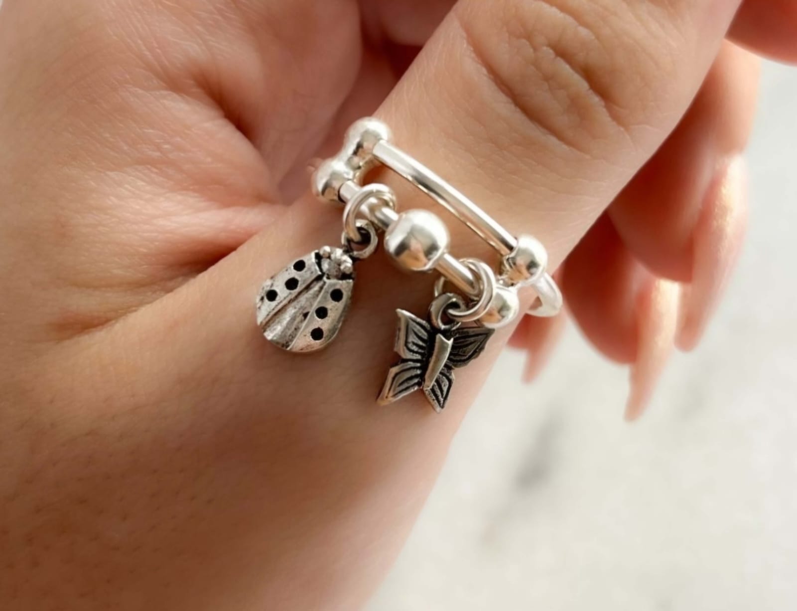Silver Charm Ring