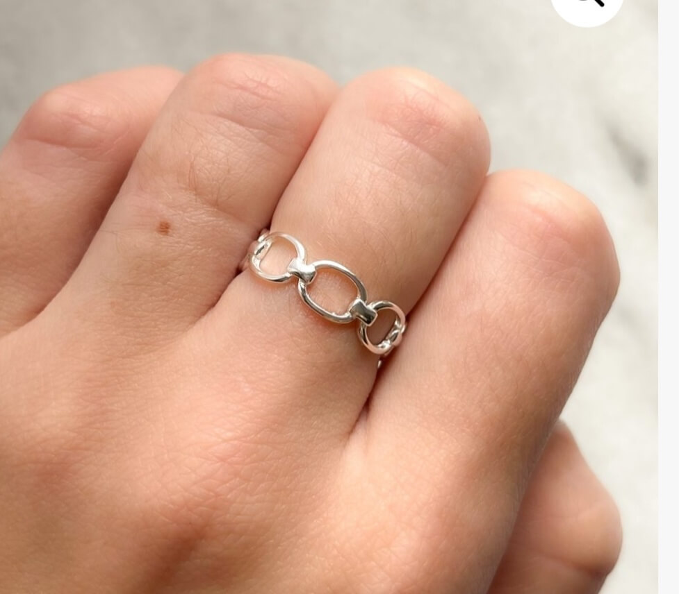 Silver Chain Link Ring