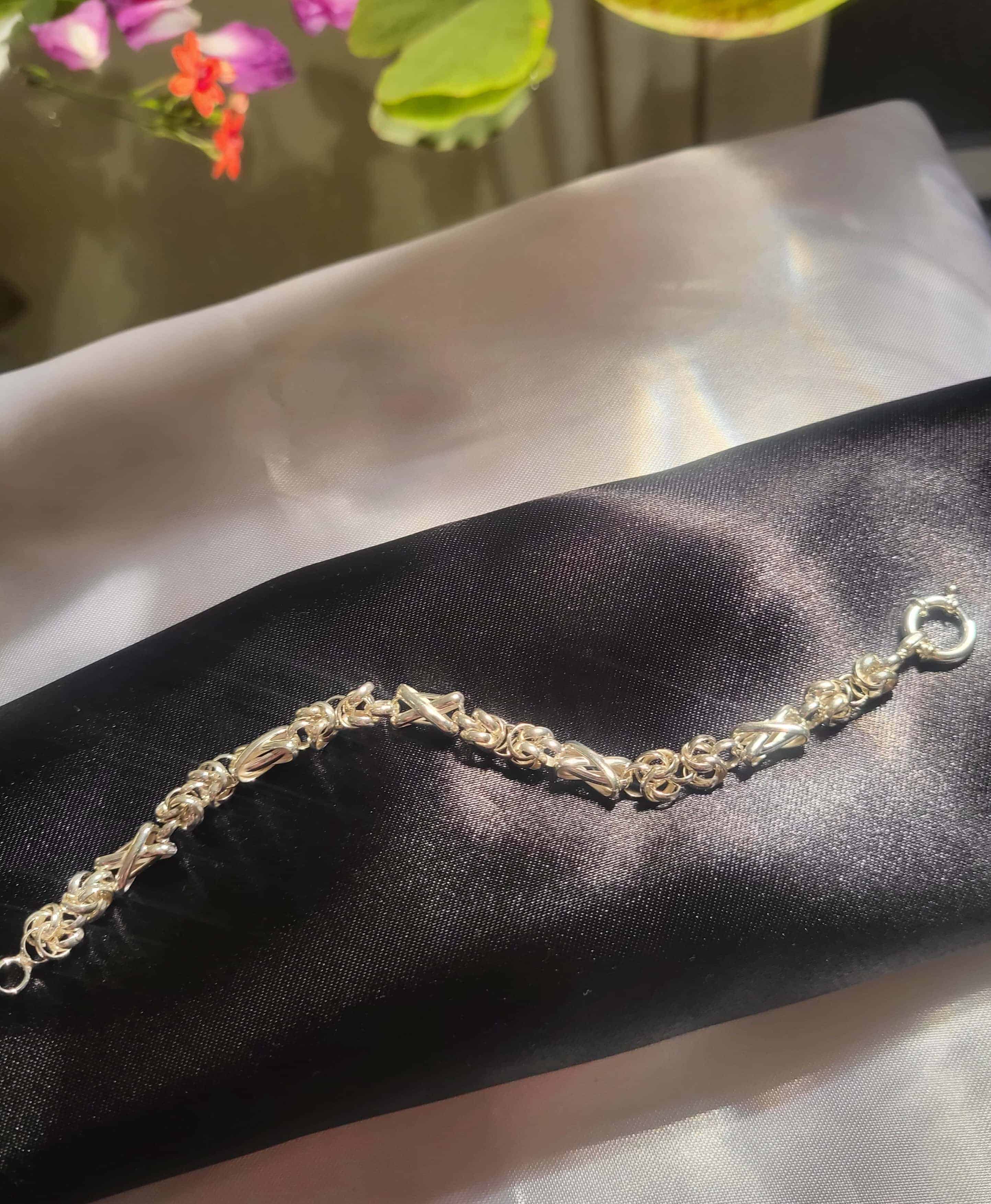 Silver chain bracelet