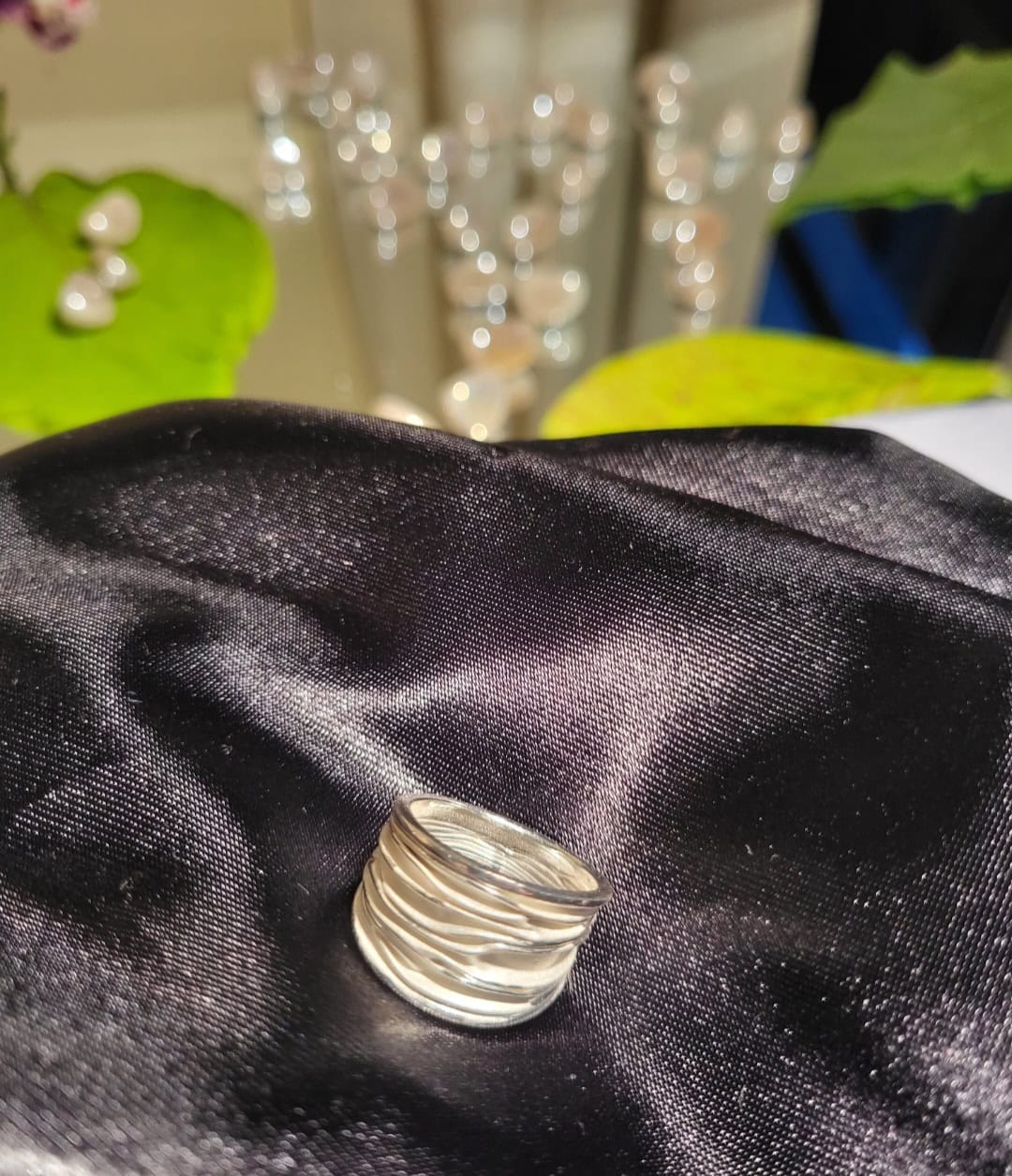 Textured Silver Statement Ring