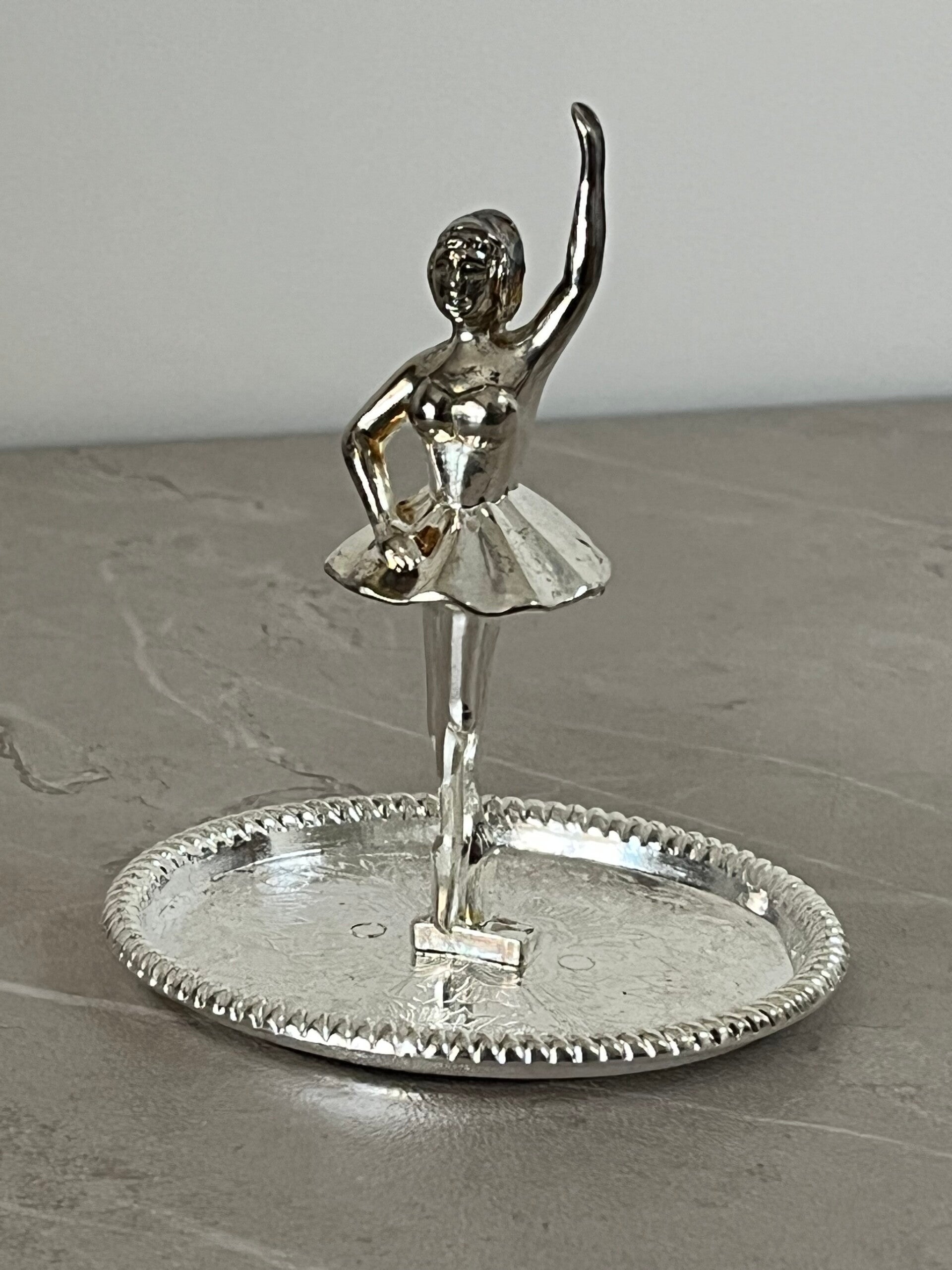 Baguier ballerine argenté