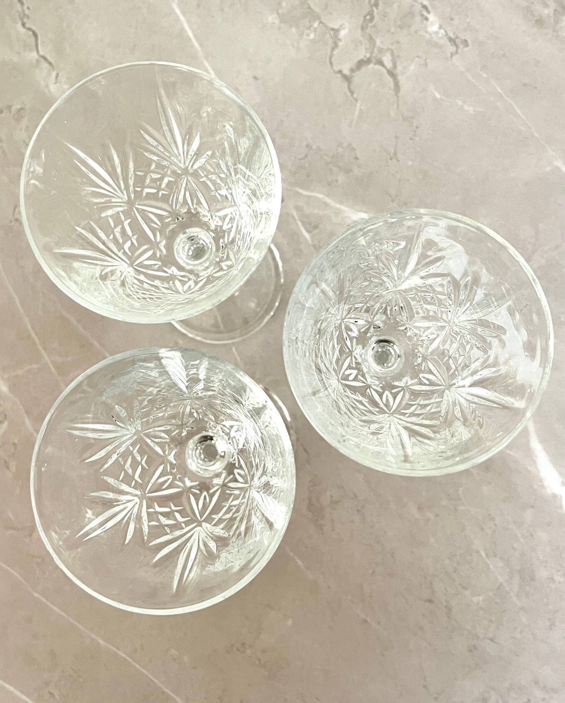 Verres à vin vintage