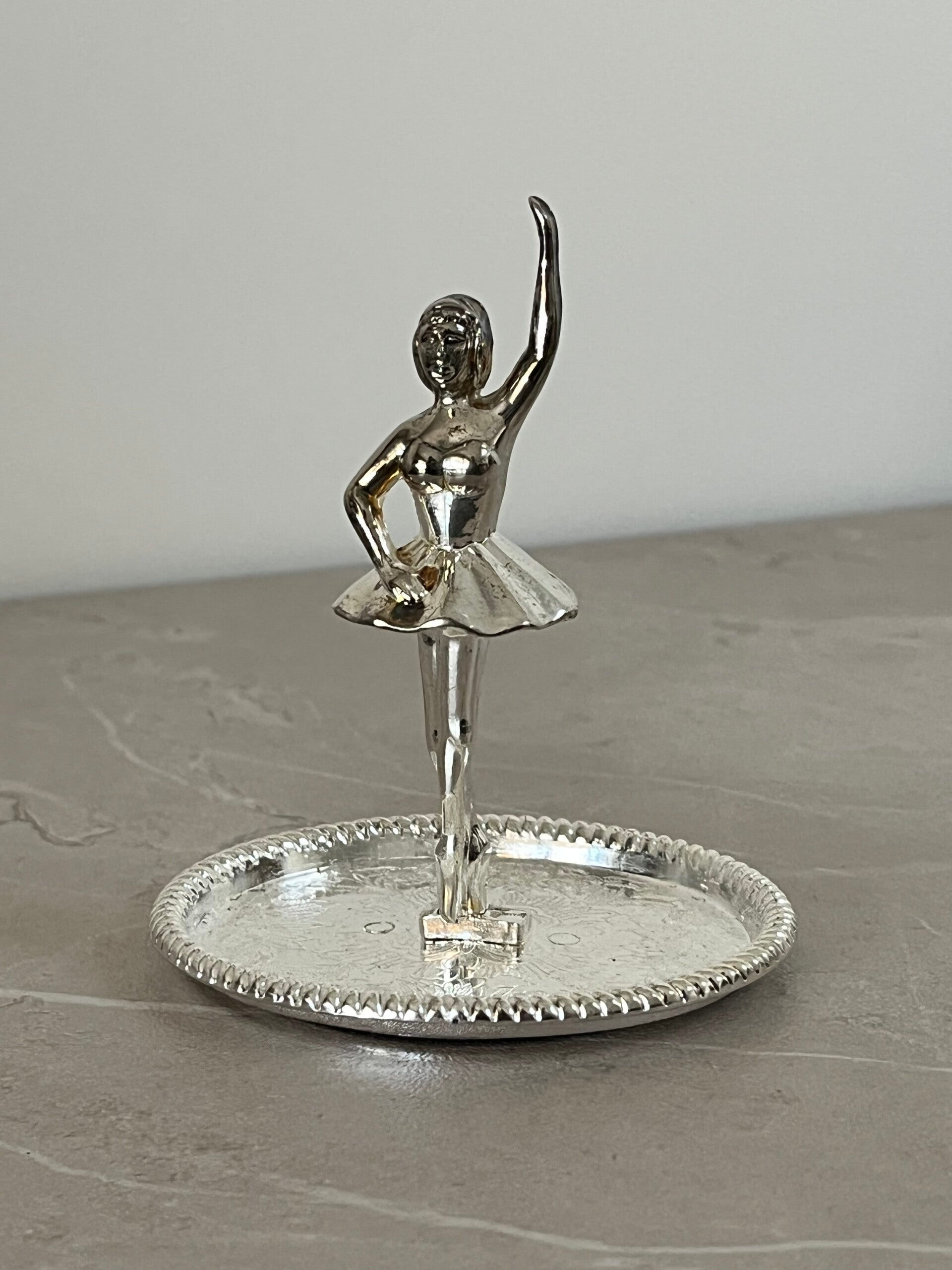 Baguier ballerine argenté