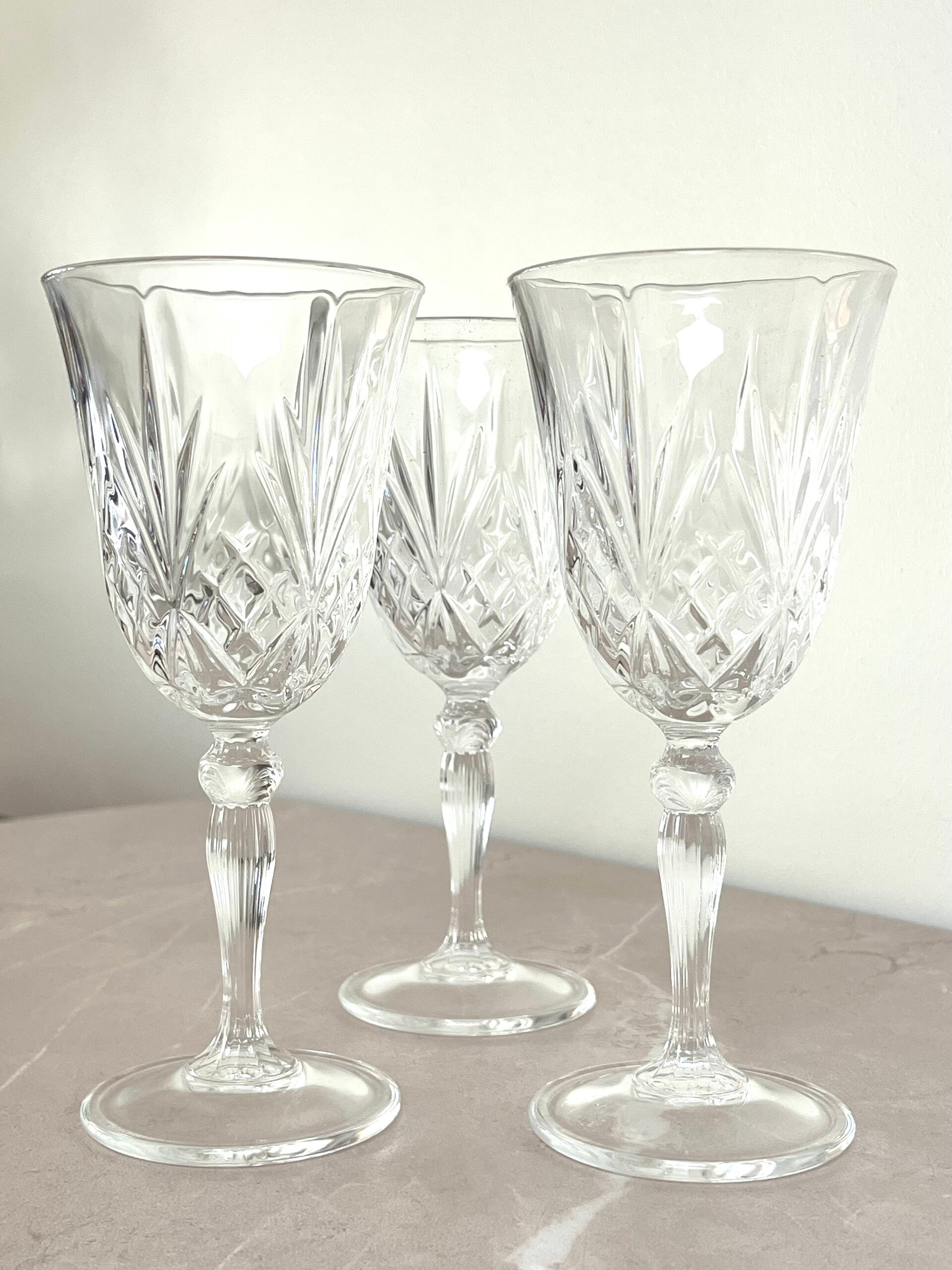 Verres à vin vintage