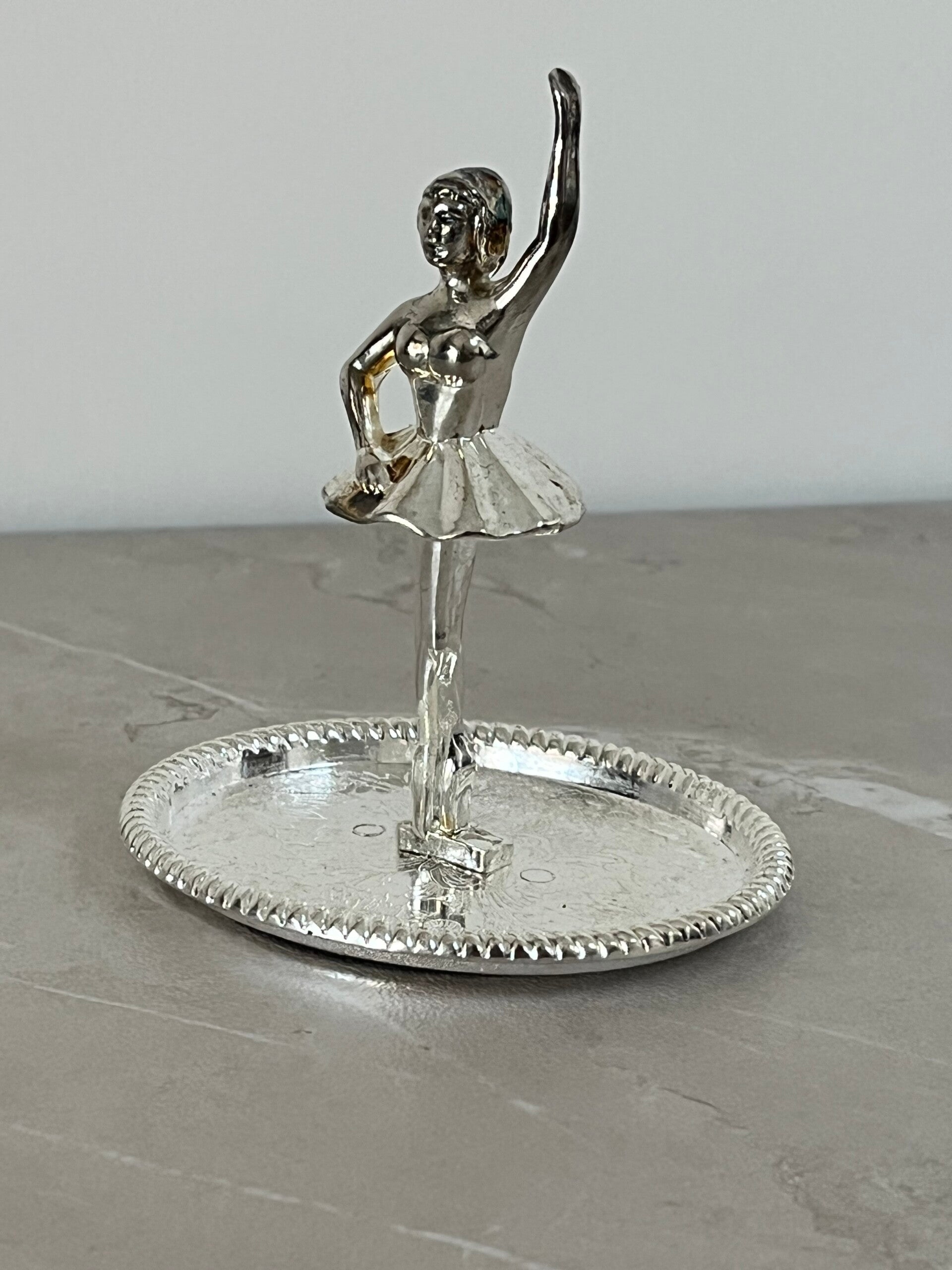 Baguier ballerine argenté
