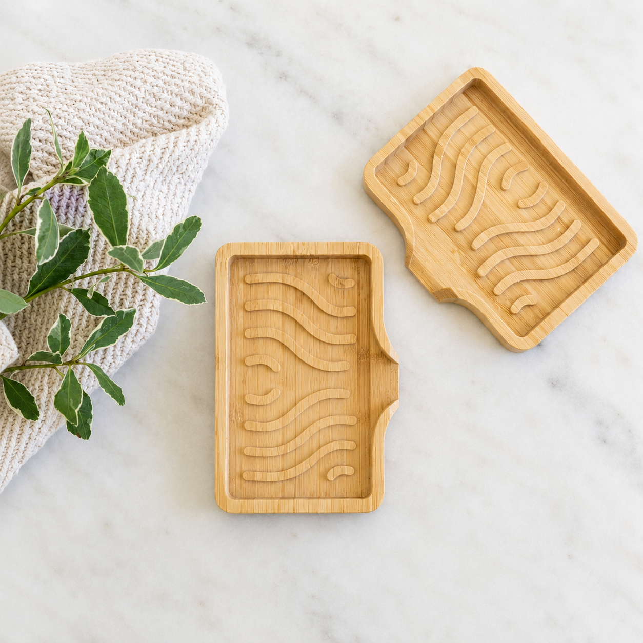 Self Draining Bamboo Soap Dish 