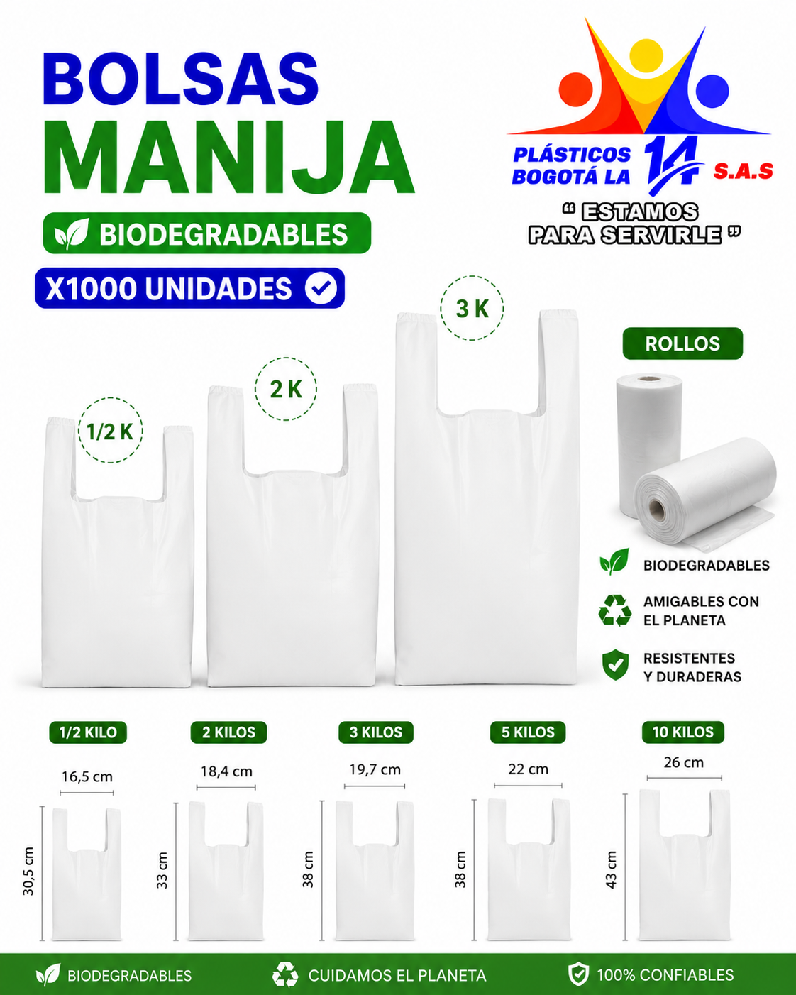 Bolsas Manija Biodegradables