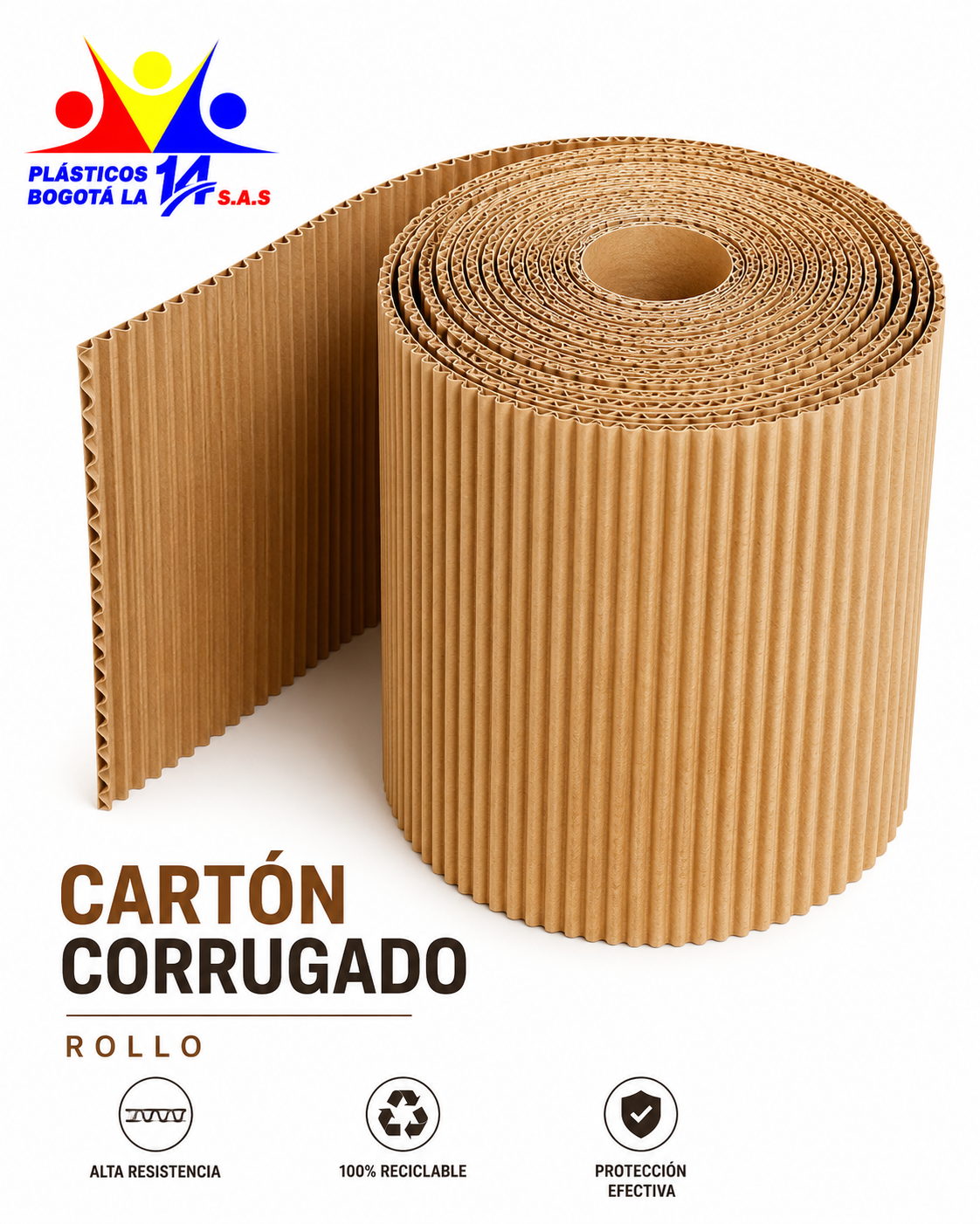 Cartón Corrugado en Rollo
