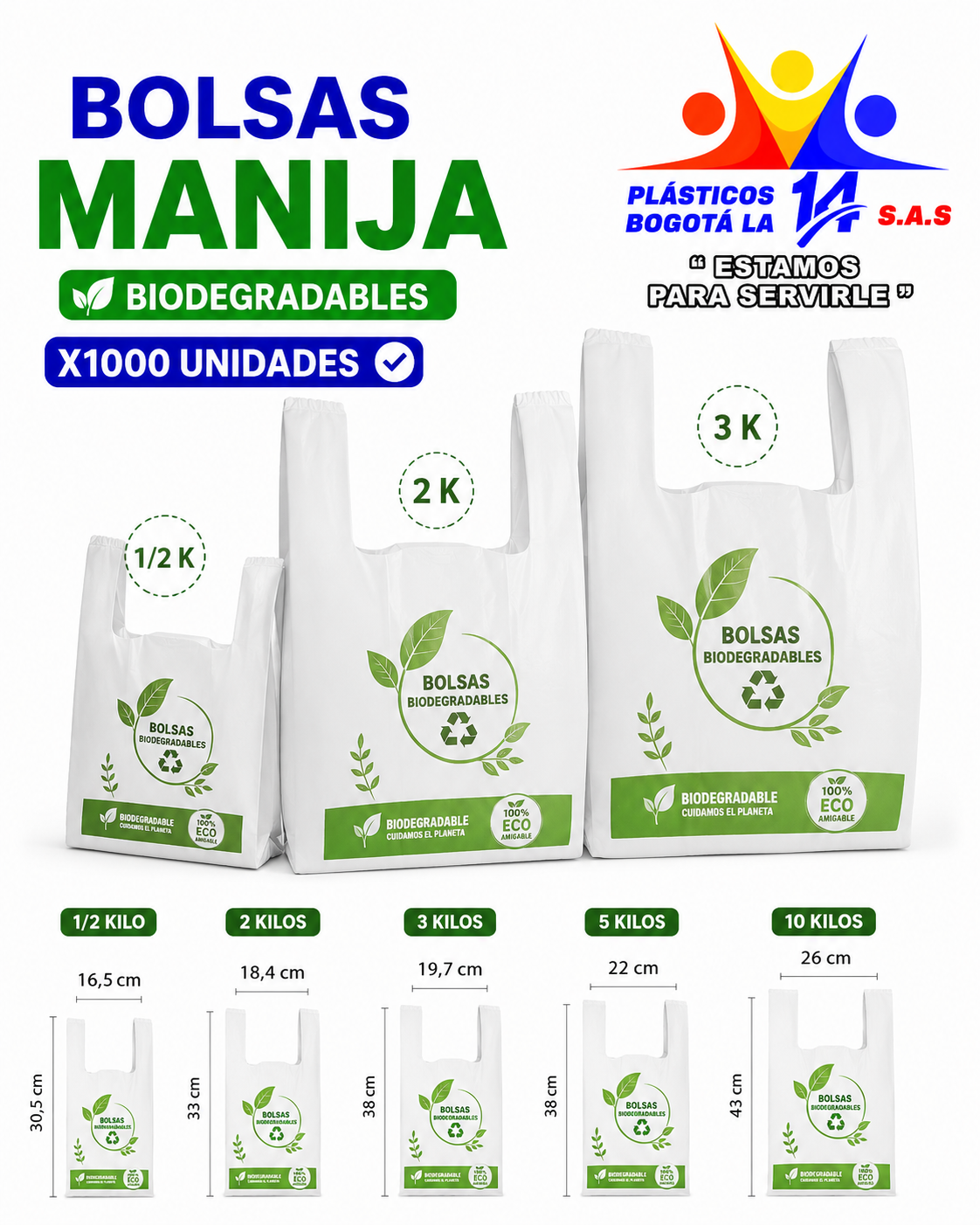 Bolsas Manija Biodegradables