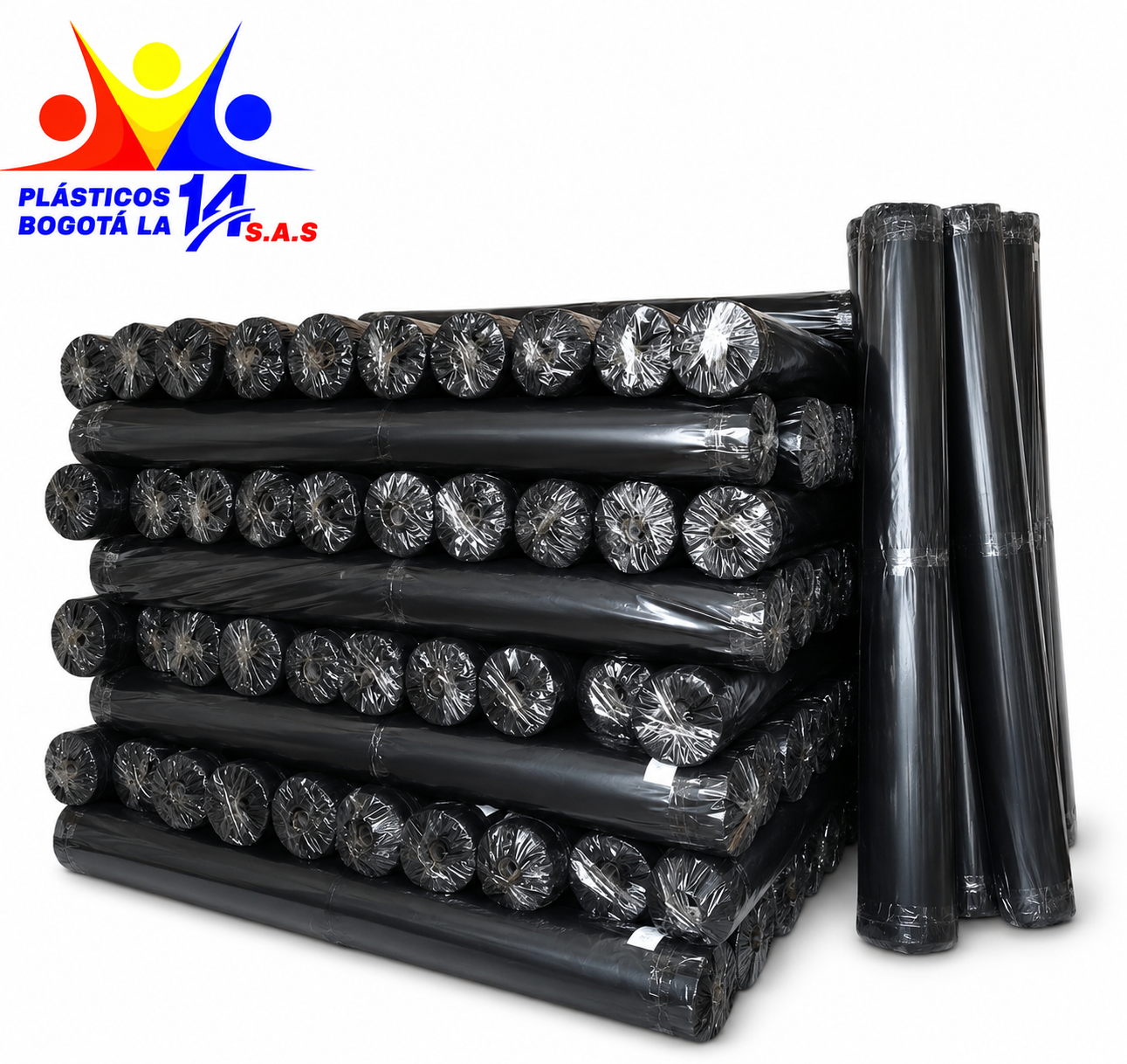 Rollos de plástico negro para Obra