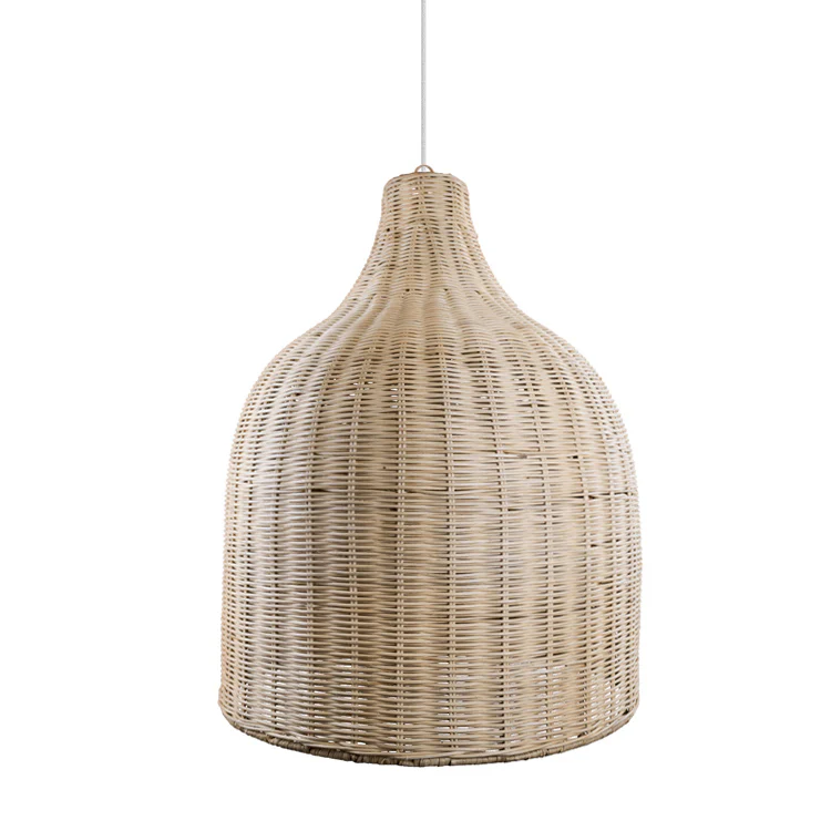 Lampara Jimenoz en mimbre natural mediana