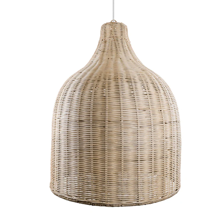 Lampara Jimenoz en mimbre natural grande
