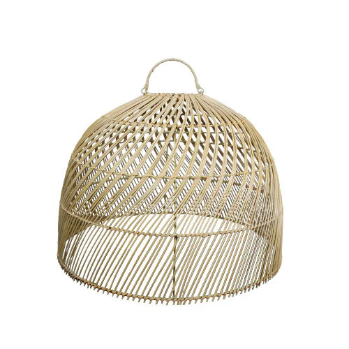 Lampara Kubah en rattan natural