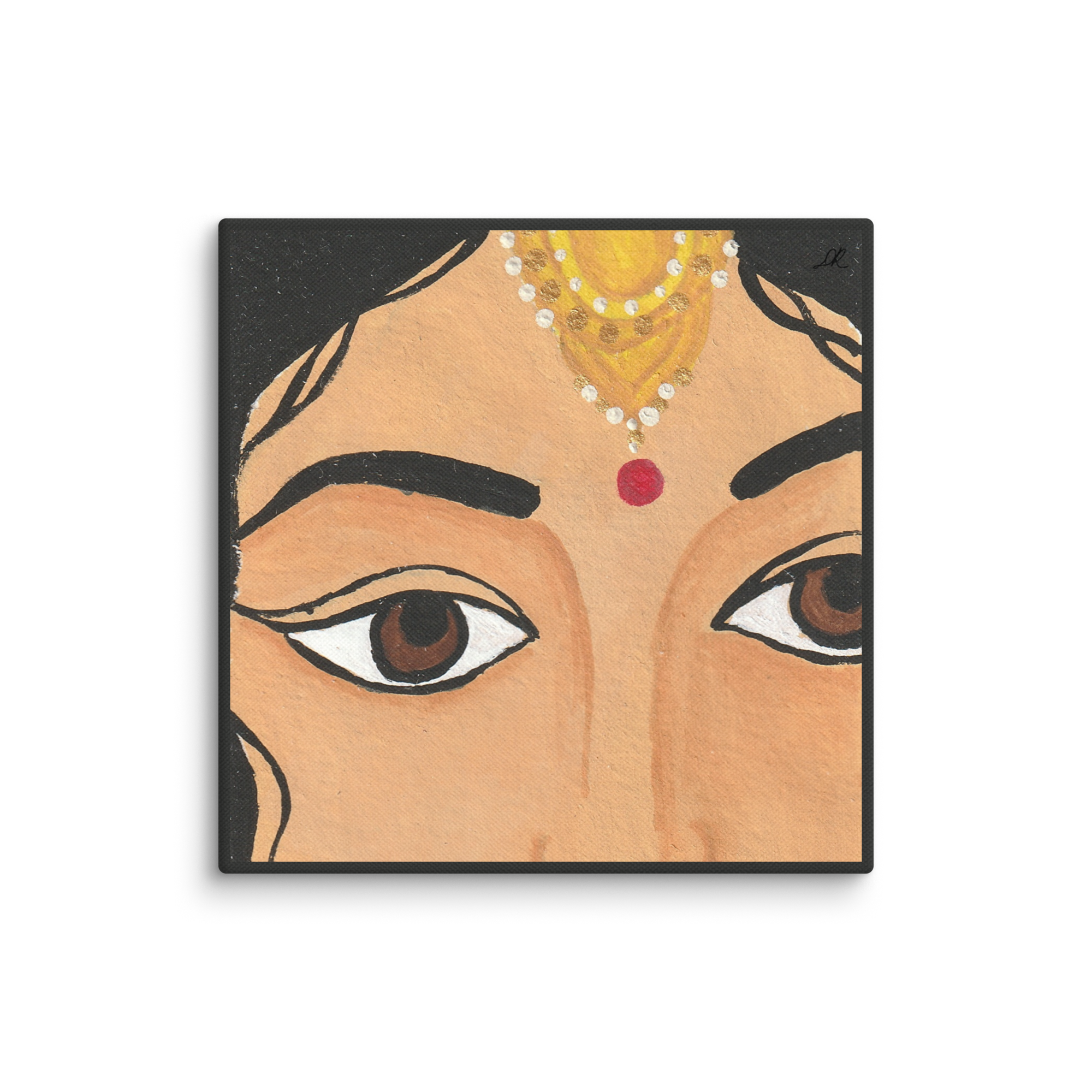 Drishti - Woman Portrait - 6"x6" Print on Canvas