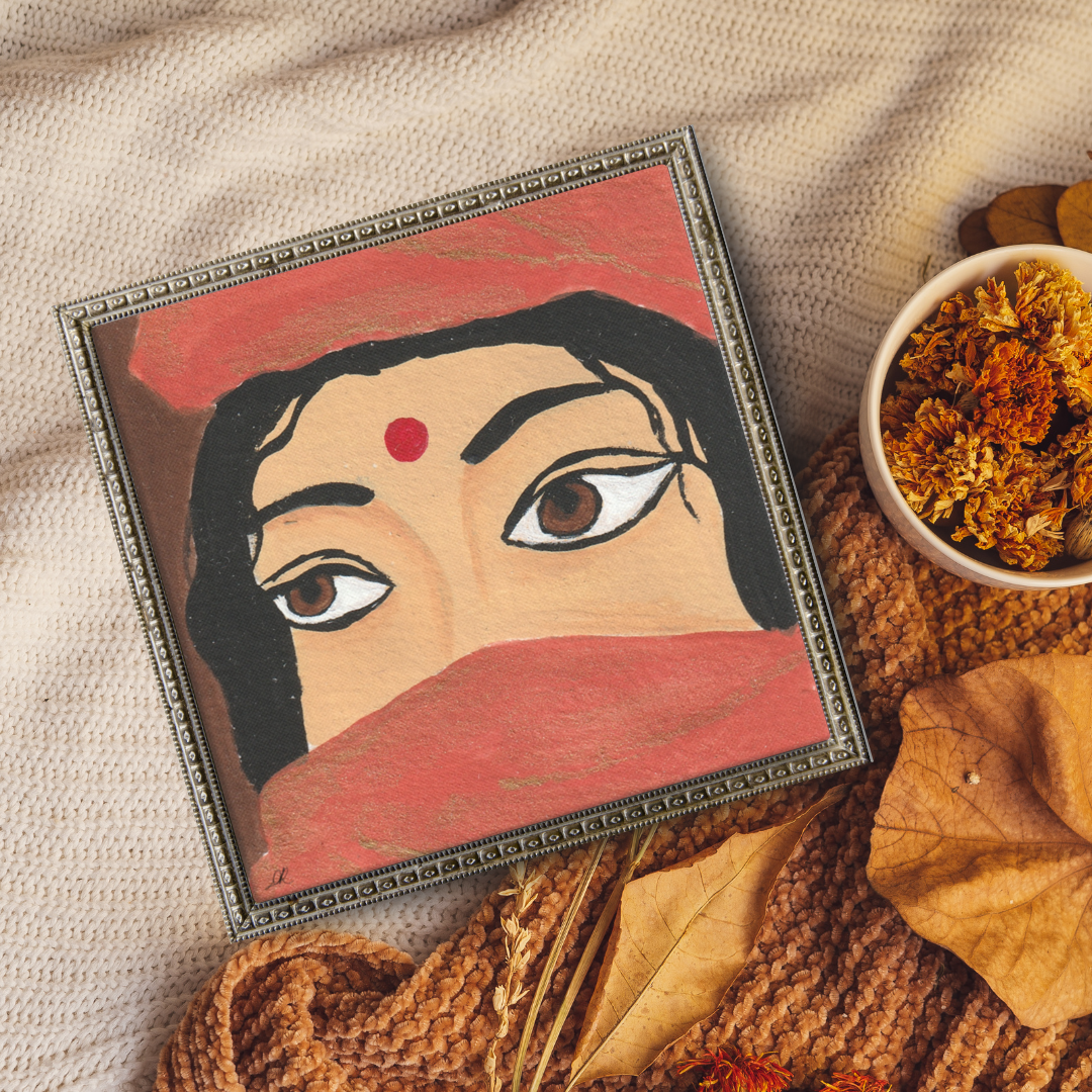 Noor - Woman Portrait - 6"x6" Print on Canvas