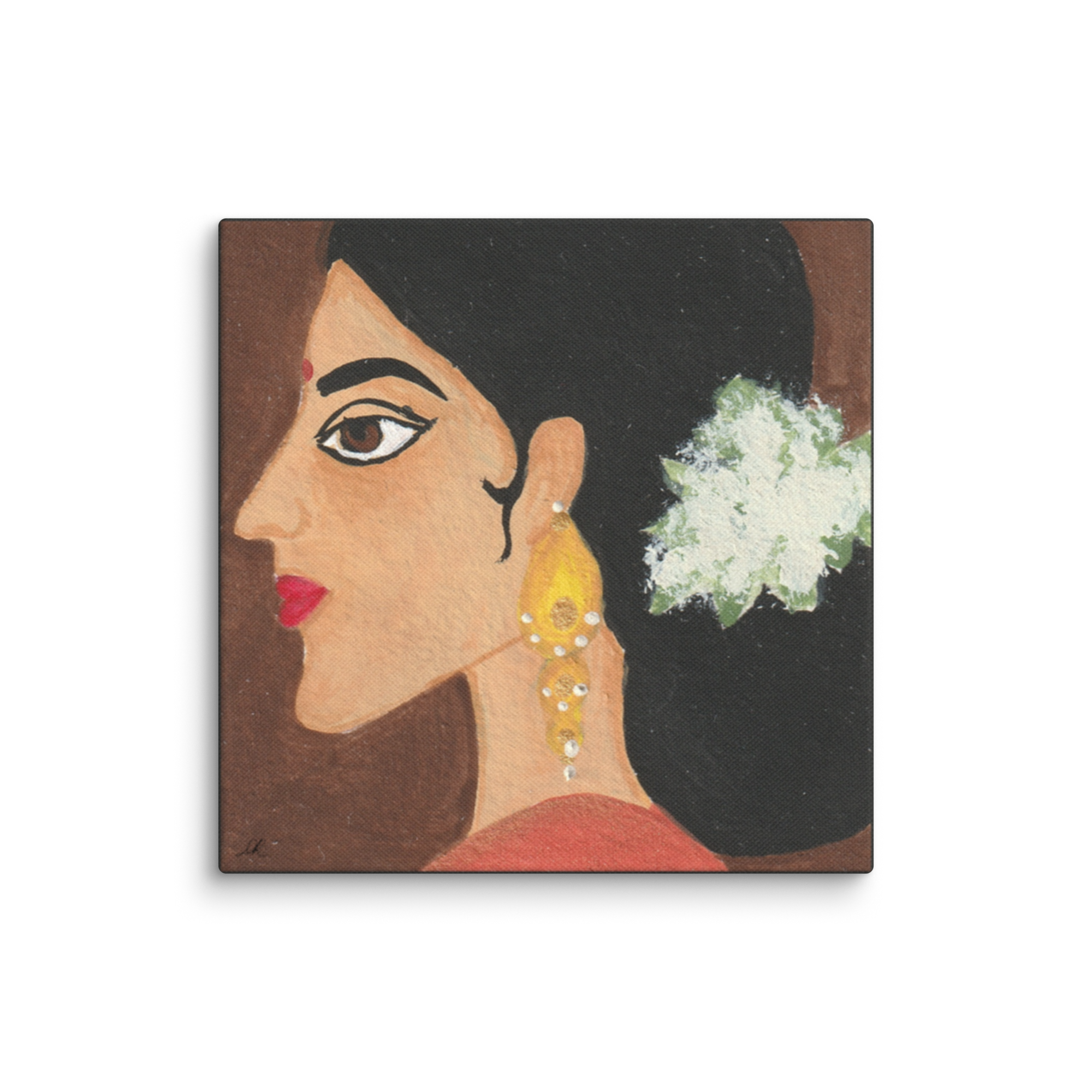 Vaidehi - Woman Portrait - 6"x6" Print on Canvas